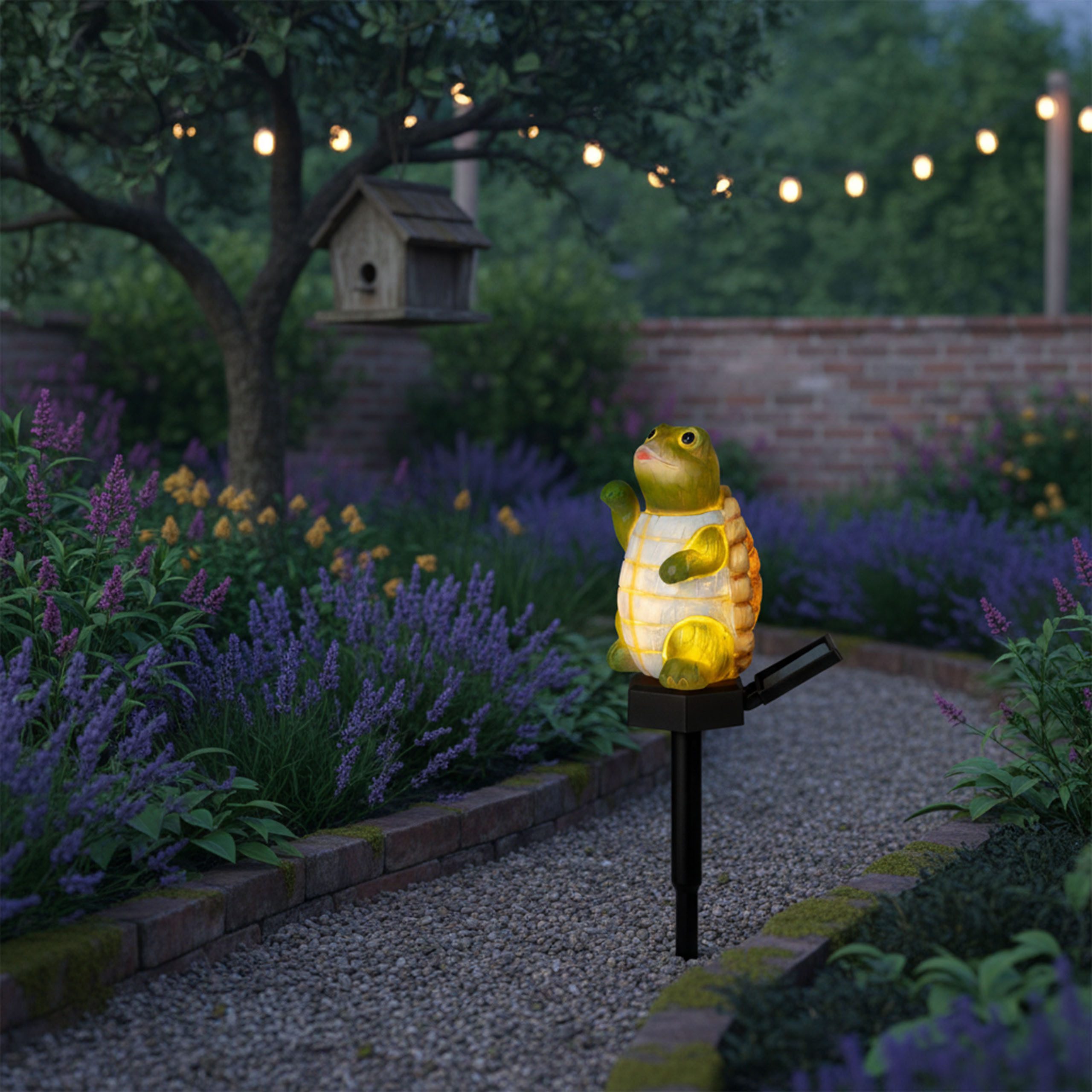 IC Gardenworld Tierfigur LED Solar Deko-Tiere als Gartenstecker, Tierfigur als Solarleuchte, beleuchtet, aus Kunststein, ca. 41 cm, kabellos