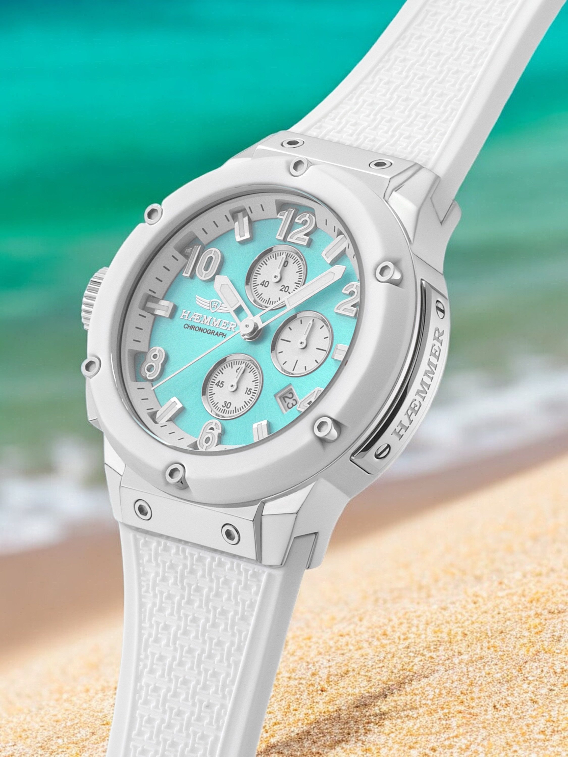 HAEMMER GERMANY Chronograph WAVE MASTER C-006, BeCool, Quarzuhr, Armbanduhr, Damenuhr, Herrenuhr, Made in Germany