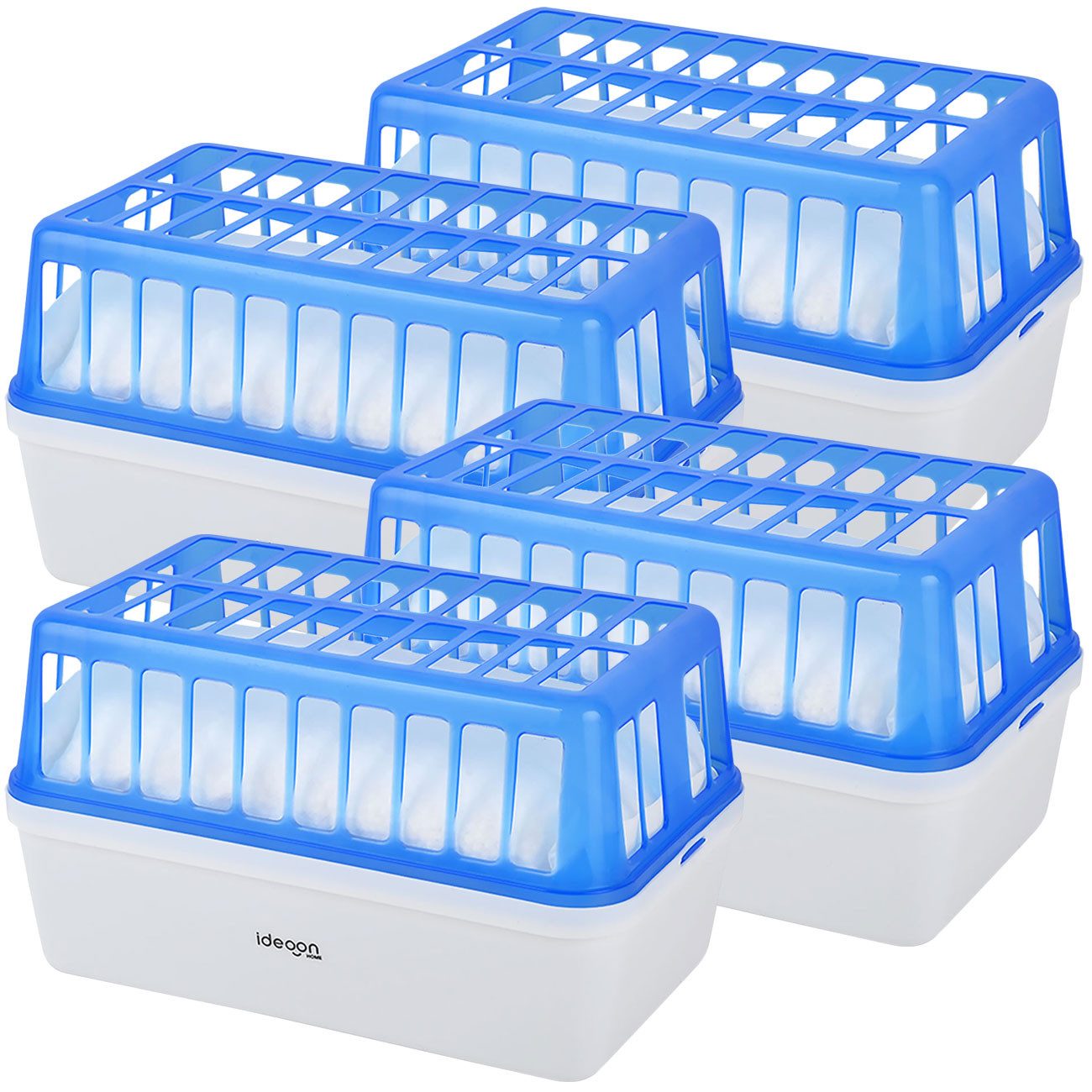 shop'n smile ideoon Granulat-Luftentfeuchter Raumentfeuchter stromlos bis 50 m², 1,2 kg Granulat, 2,5 l Behälter, Entfeuchtet bis 50 m², wirksam bis zu 3 Monate, wiederbefüllbar