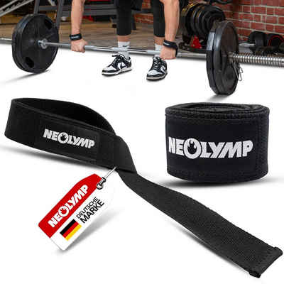 NEOLYMP Zughilfe Krafttraining - Optimale Unterarm-Entlastung - Lifting Straps (Set, Griffhilfen Kraftsport - Fitness Zubehör & Gym Zubehör - Zughilfen), Zughilfen Krafttraining - Ideal für Kreuzheben, Klimmzüge - Wrist Wrap