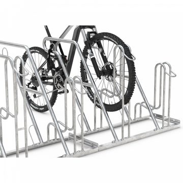 Dreifke Fahrradständer Fahrrad Anlehnparker 4602 XBF, zur Freiaufstellung, 2 Räder einseiti, für 2 Fahrräder