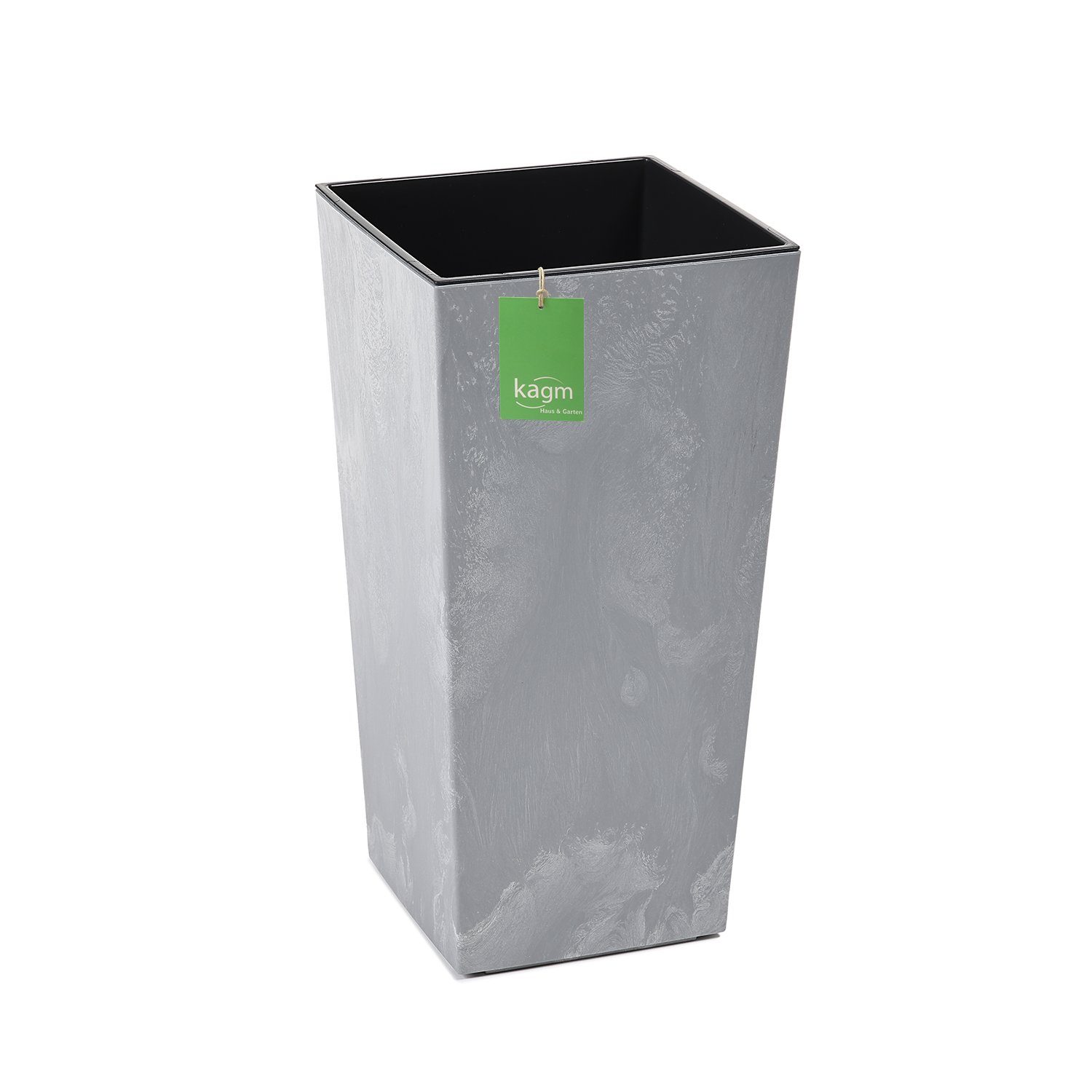 KAGM Pflanzkübel Blumenkübel Blumentopf in Betonoptik mit Pflanzeinsatz (in günstig online kaufen