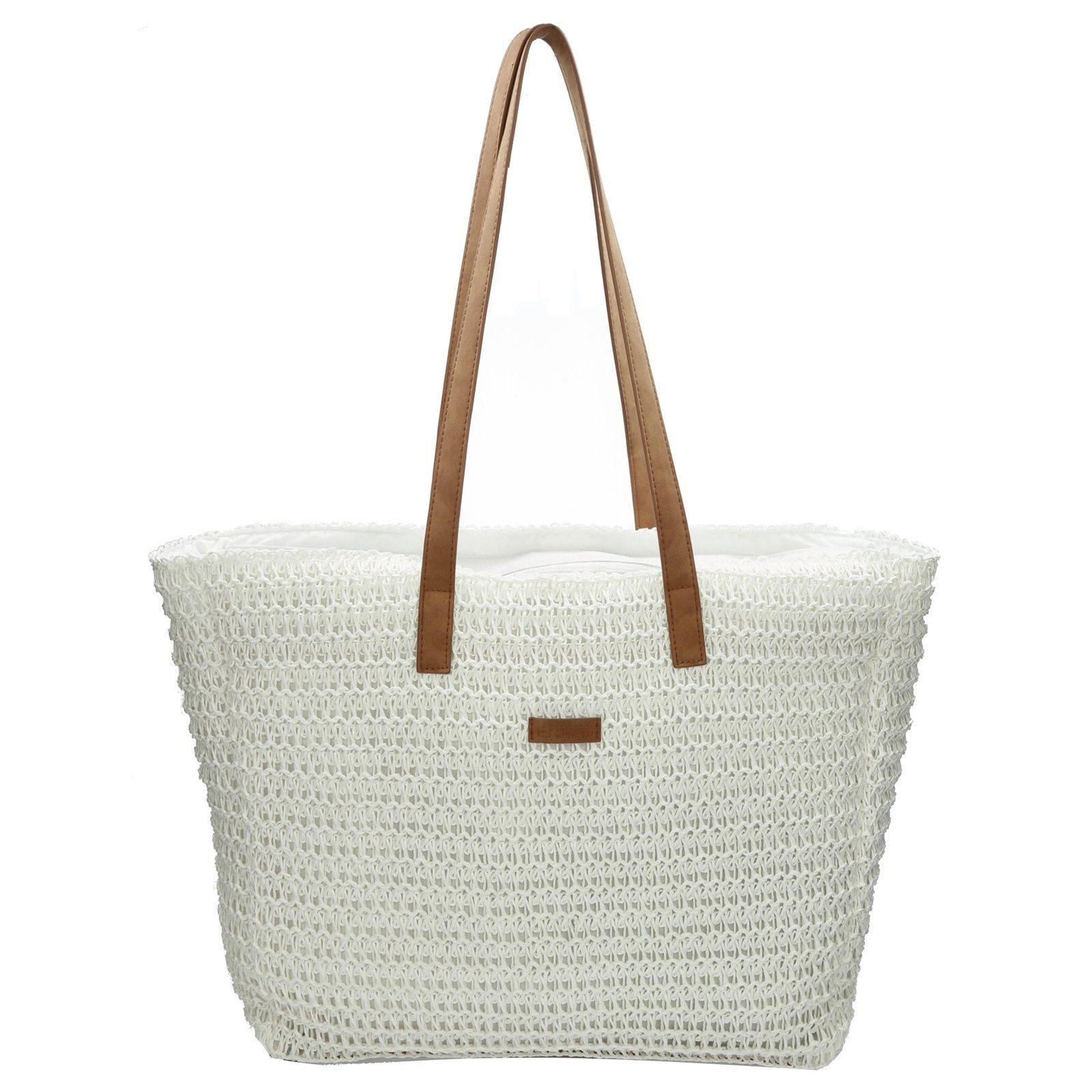 Shopper HTI-Living Strandtasche Sommerhandtasche Weiß Shopper