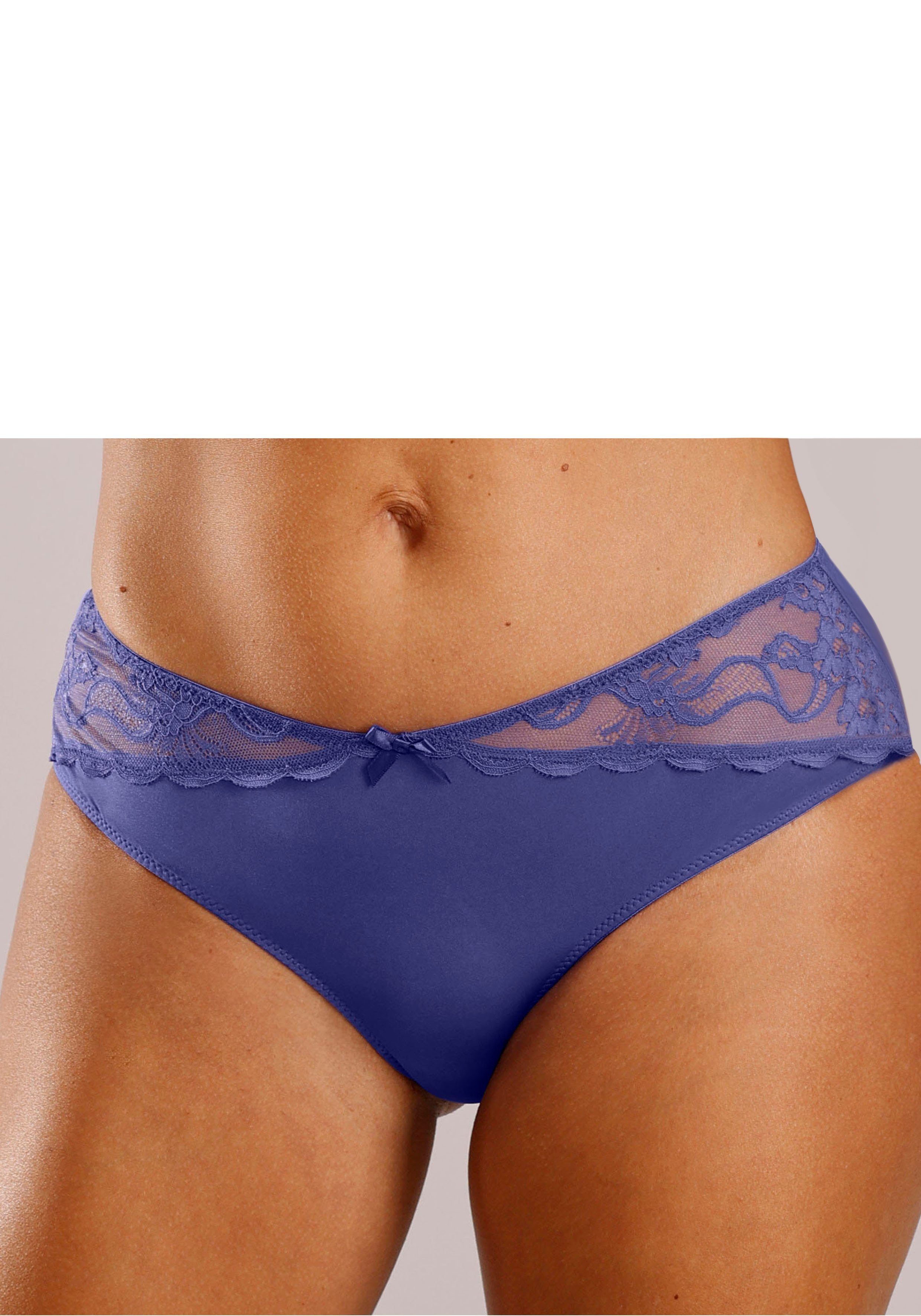 Tanga LASCANA Spitzeneinsätzen Vittoria royalblau mit