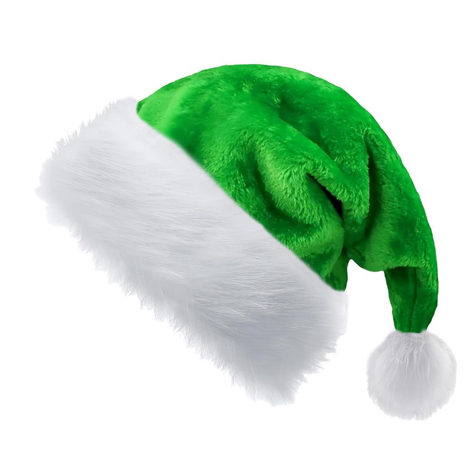 LuxusKollektion Plüschmütze Weihnachtsmütze Kinder 2er-Set Grün (2-St)