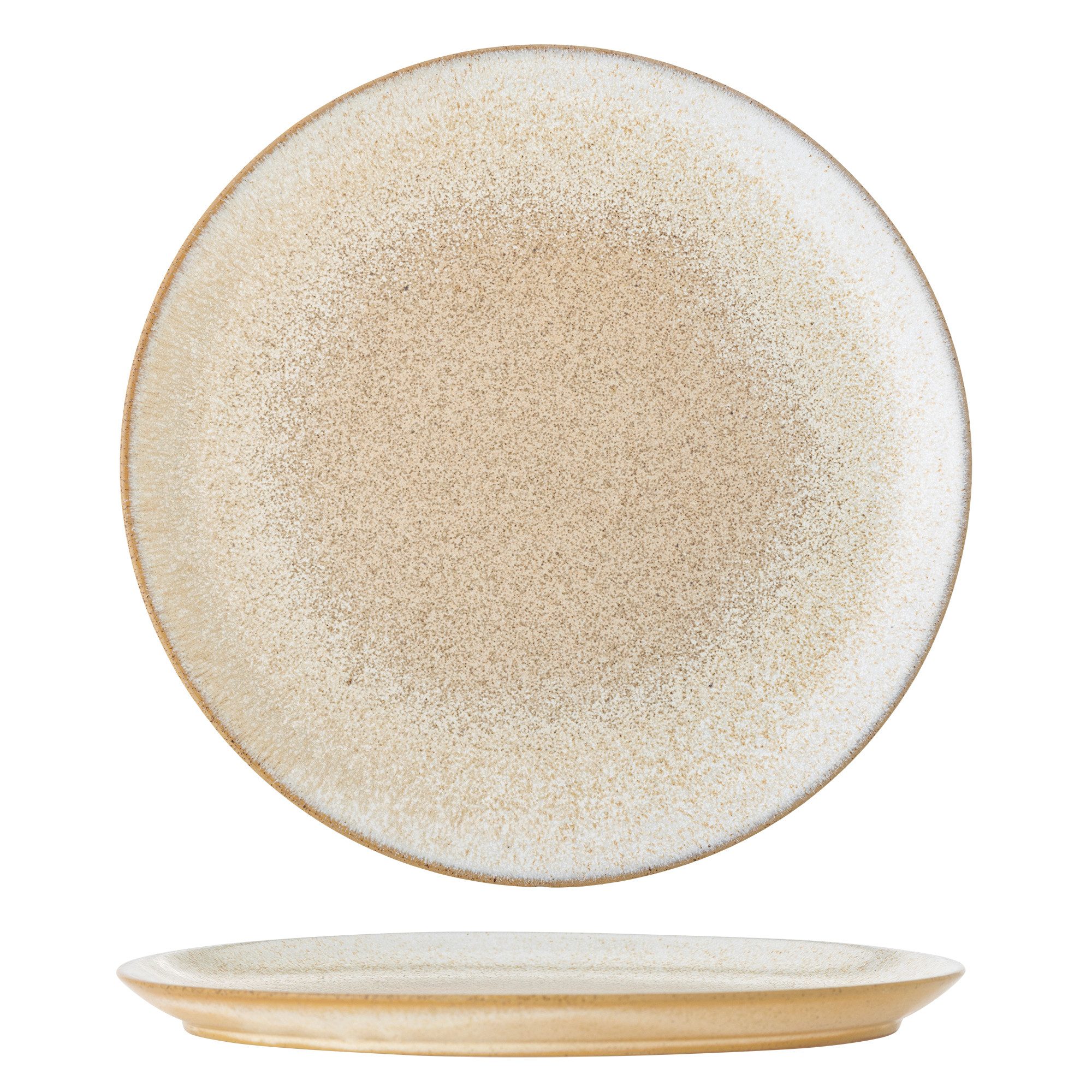 Bloomingville Teller Bloomingville Paula Teller, Natur, Steingut Ø 26,5 cm