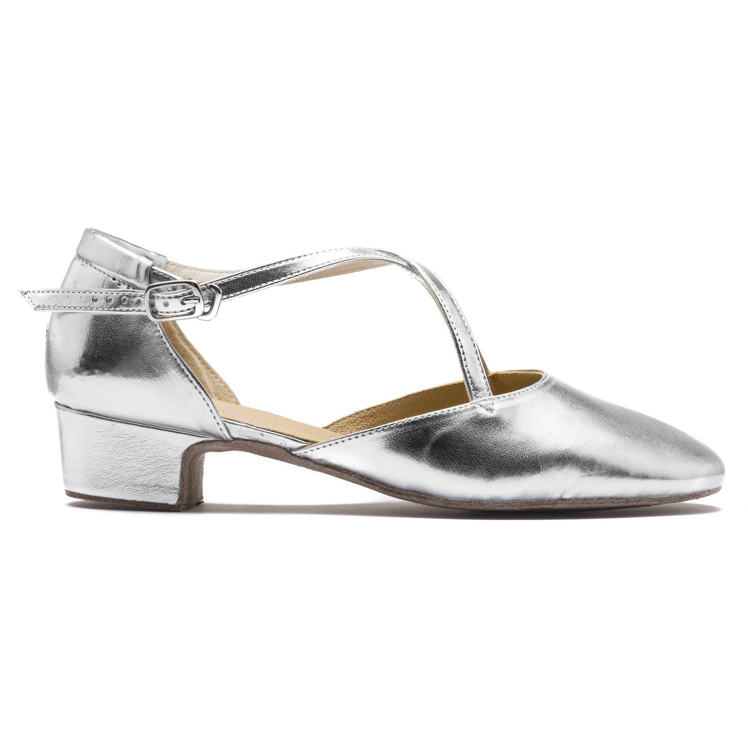 Diamant Damen Tanzschuhe – Handgefertigt In Deutschland, Zehenoffene Sandalette, 4,2 Cm Absatz – Weiß, Normalweite F