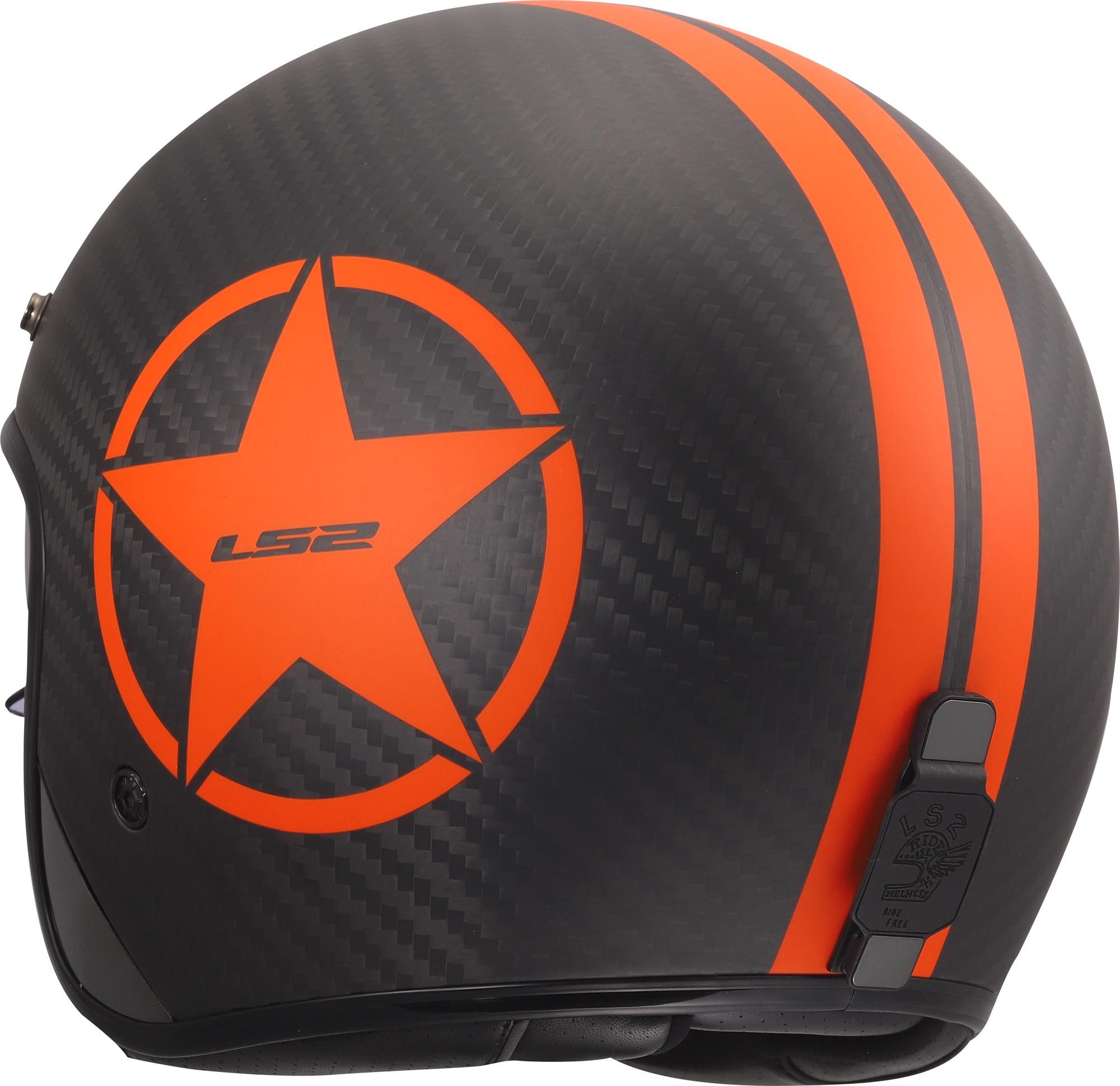 LS2 Motorradhelm OF601 Bob II Carbon Star Jethelm, Atmungsaktiv, ECE 22.06