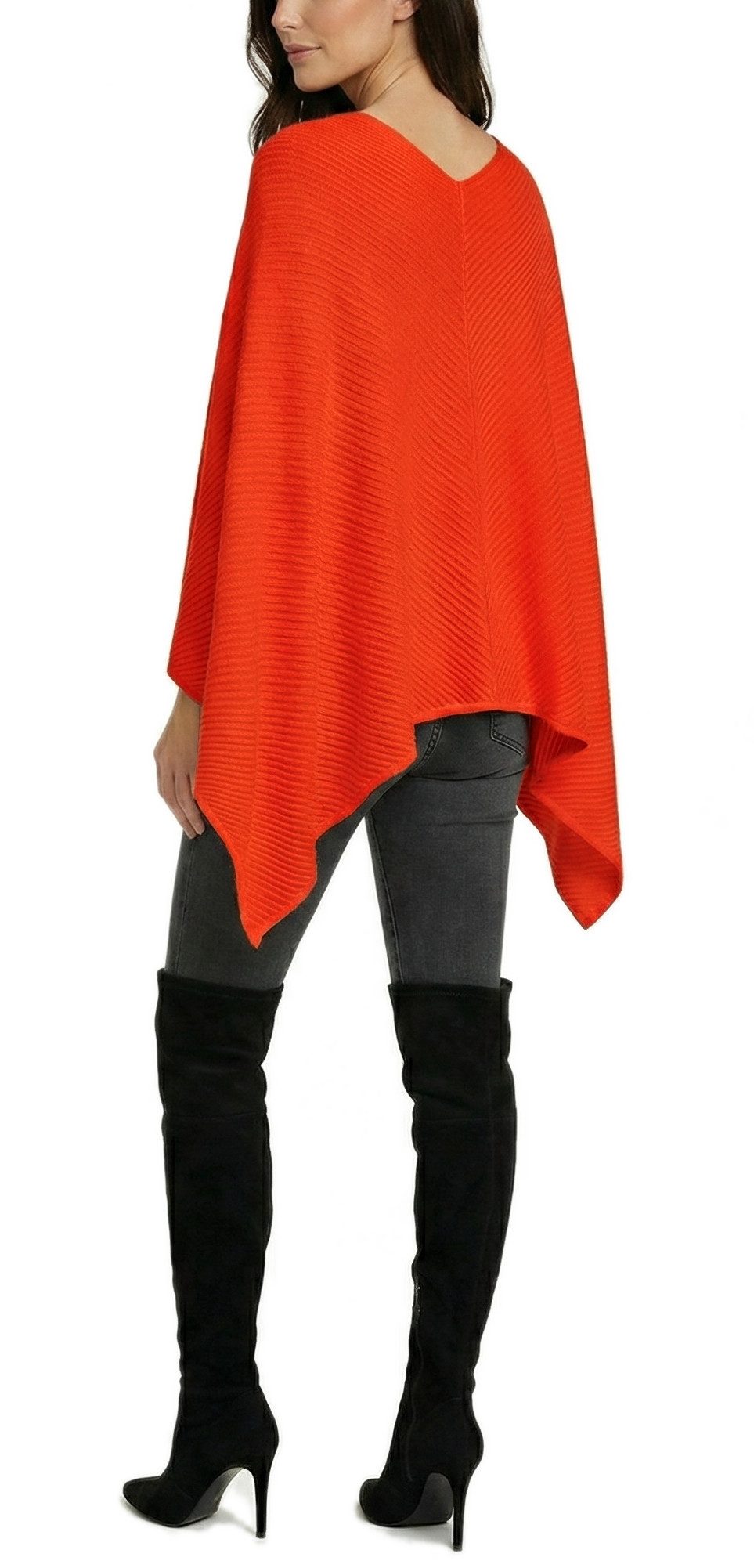 dy_mode Strickponcho Damen Poncho in Unifarben Leichtes Strickponcho Umhang günstig online kaufen