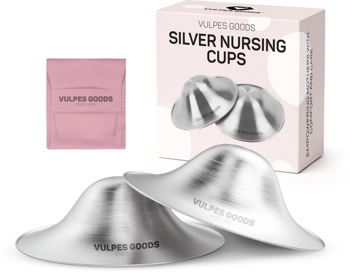 Vulpes Goods Silberhütchen BabyCare Silber-Stillhütchen (Set, 2 Paar), 999er Silber, 2 Stück, wiederverwendbar