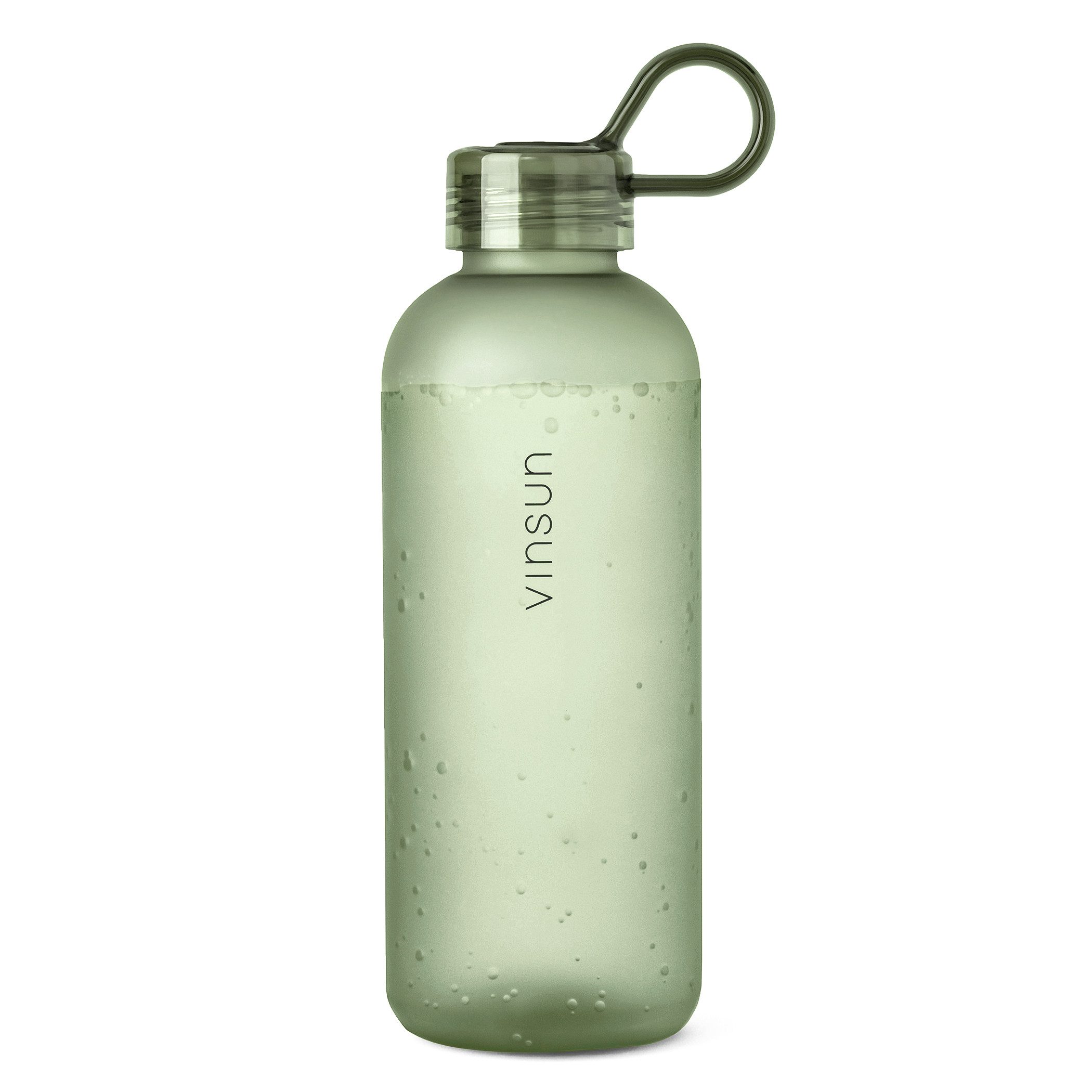 Vinsun Trinkflasche Trinkflasche 650ml, Kohlensäure geeignet, auslaufsicher, Tritan, BPA frei, bruchsicher, geruchs- und geschmacksneutral, auslaufsicher