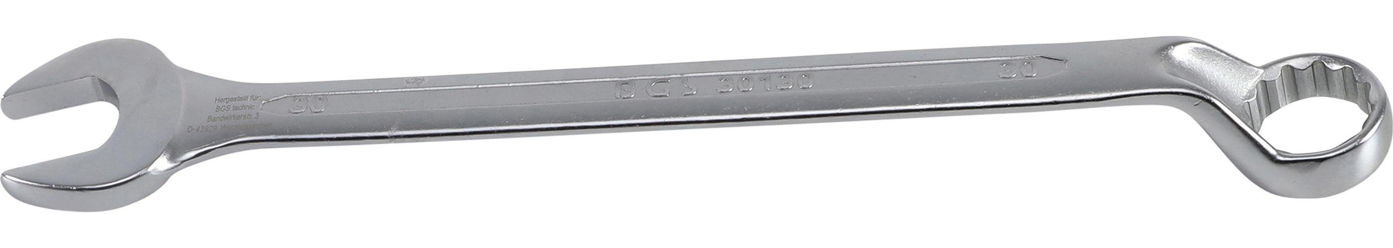 BGS technic Maulschlüssel Maul-Ringschlüssel, gekröpft, SW 30 mm