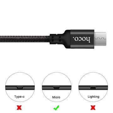 HOCO X14 USB Daten & Ladekabel bis zu 2.4A Ladestrom Smartphone-Kabel, micro USB, USB Typ A (100 cm), Hochwertiges Aufladekabel für Samsung, Huawei, Xiaomi uvm.