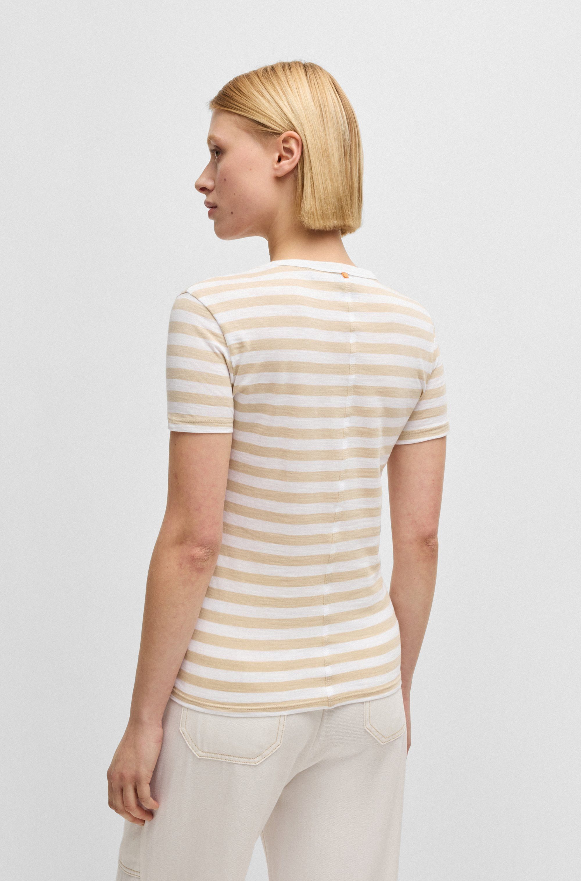 BOSS ORANGE T-Shirt Esla Striped Premium Damenmode Premium Damenmode, im ge günstig online kaufen