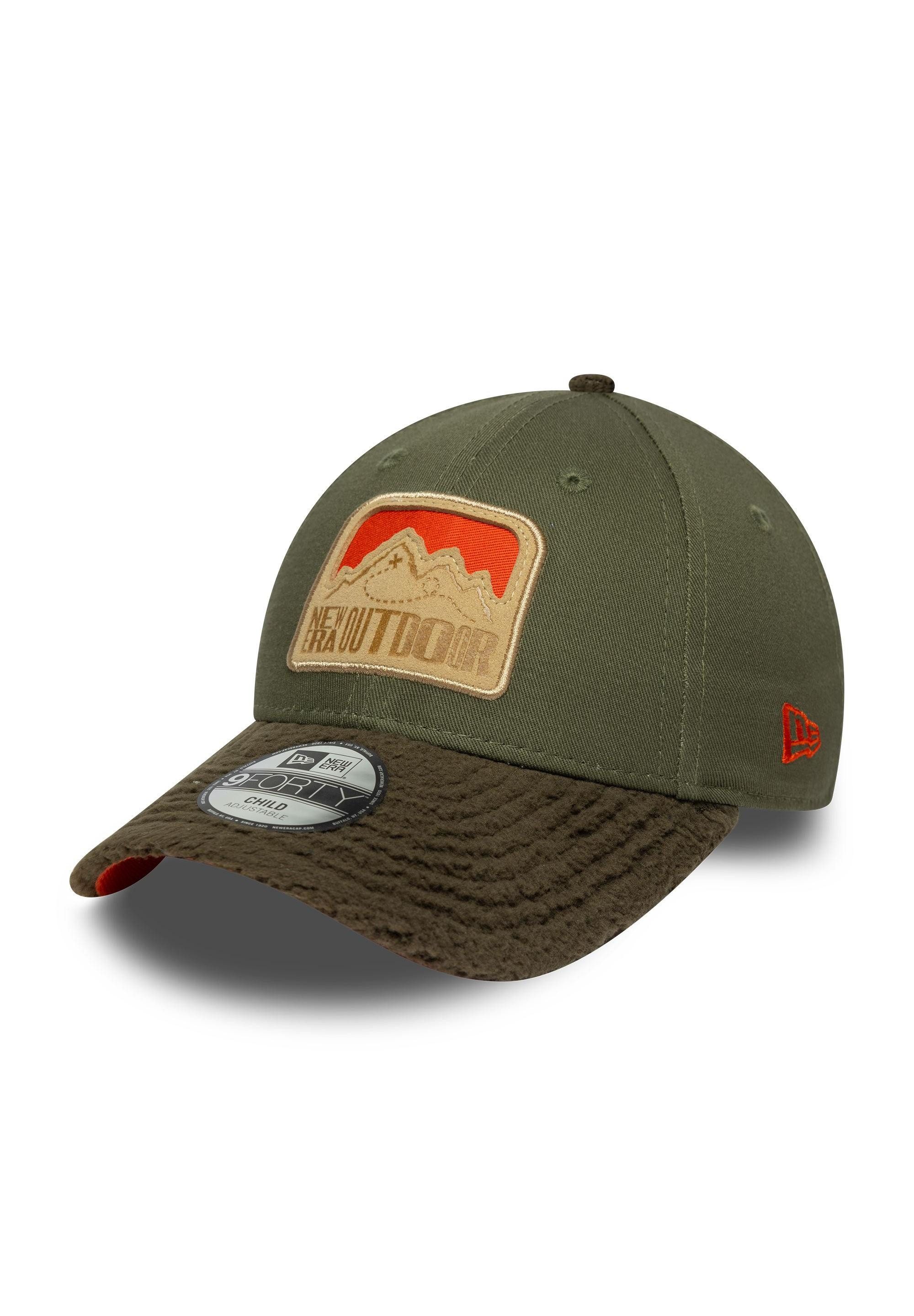 Baseball Cap New Era Outdoor 9Forty Kids Cap Olivgrün Orange
