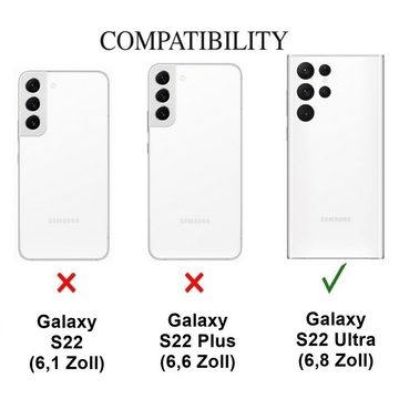 CoverKingz Handyhülle Hülle für Samsung Galaxy S22 Ultra Handy Silikon Case Cover Bumper 17,27 cm (6,8 Zoll), Schutzhülle Handyhülle Silikoncover Softcase farbig