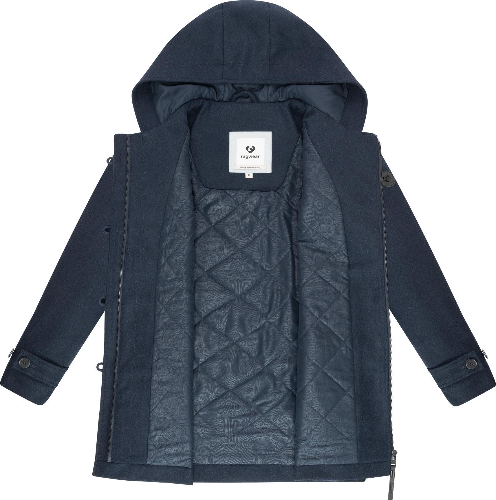 Ragwear Wintermantel Duffina YOUMODO warmer Mantel mit Knopfleiste
