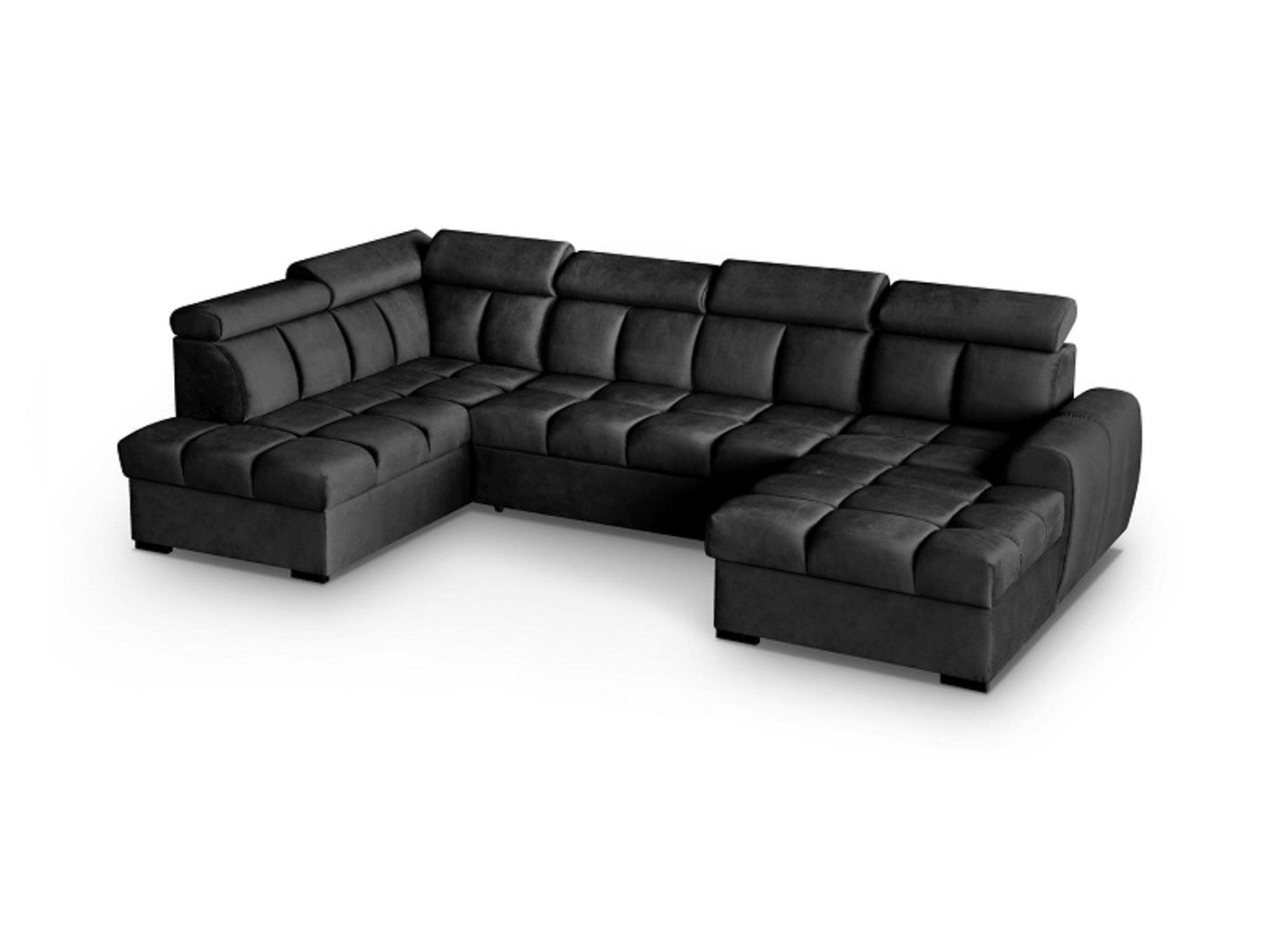 MOEBLO Wohnlandschaft LINOS U, Ecksofa U-Form Cord Sofa Couch Polsterecke U-Sofa mit Bettkasten und Schlaffunktion, mit Relaxfunktion