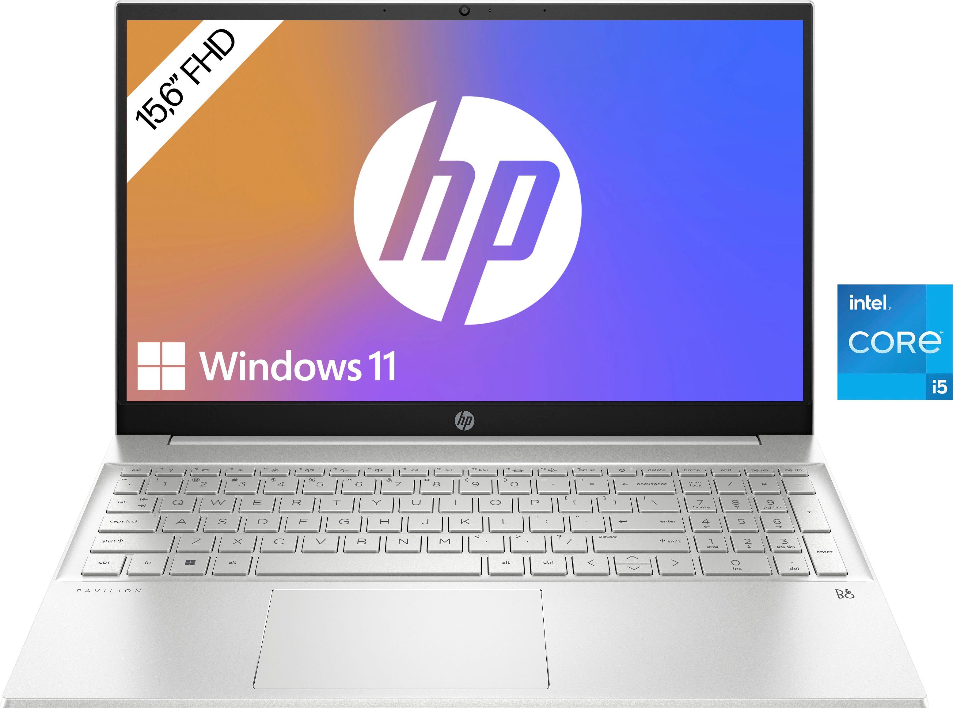 HP Pavilion 15-eg3055ng Notebook (39,6 cm/15,6 Zoll, Intel Core i5 1335U, Iris  Xe Graphics, 512 GB SSD)