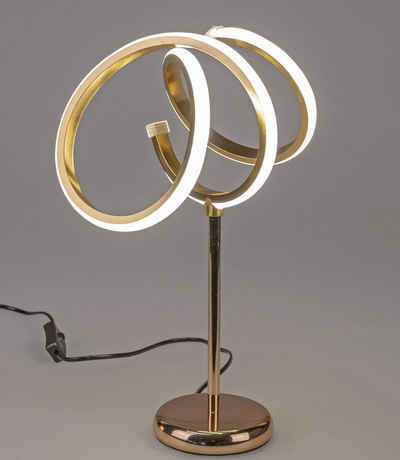 formano LED Tischleuchte »Moderne Spiral LED Tischlampe warmweiß goldfarben«