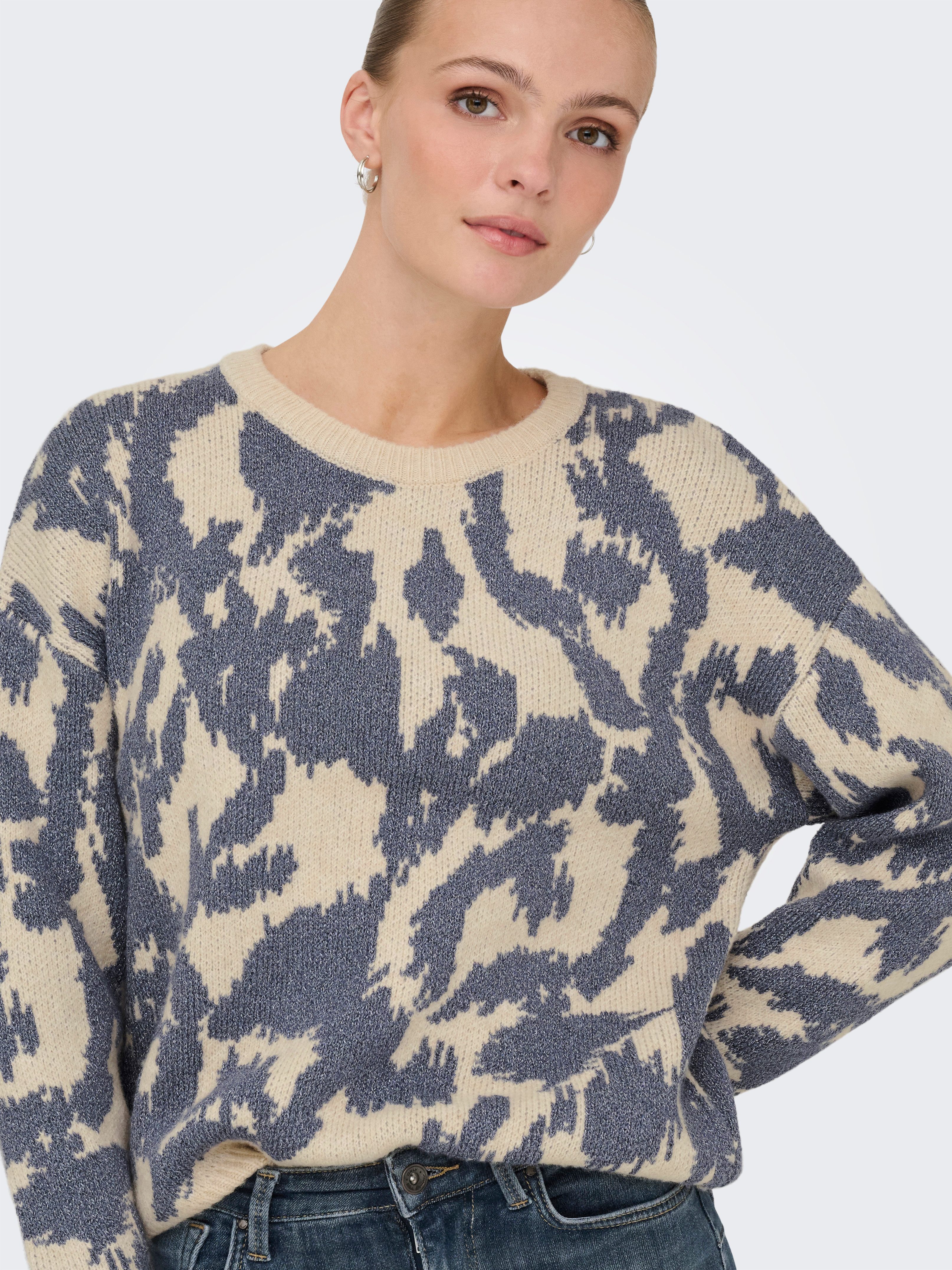 ONLY Strickpullover ONLGIGI LS GLITTER O-NECK KNT günstig online kaufen