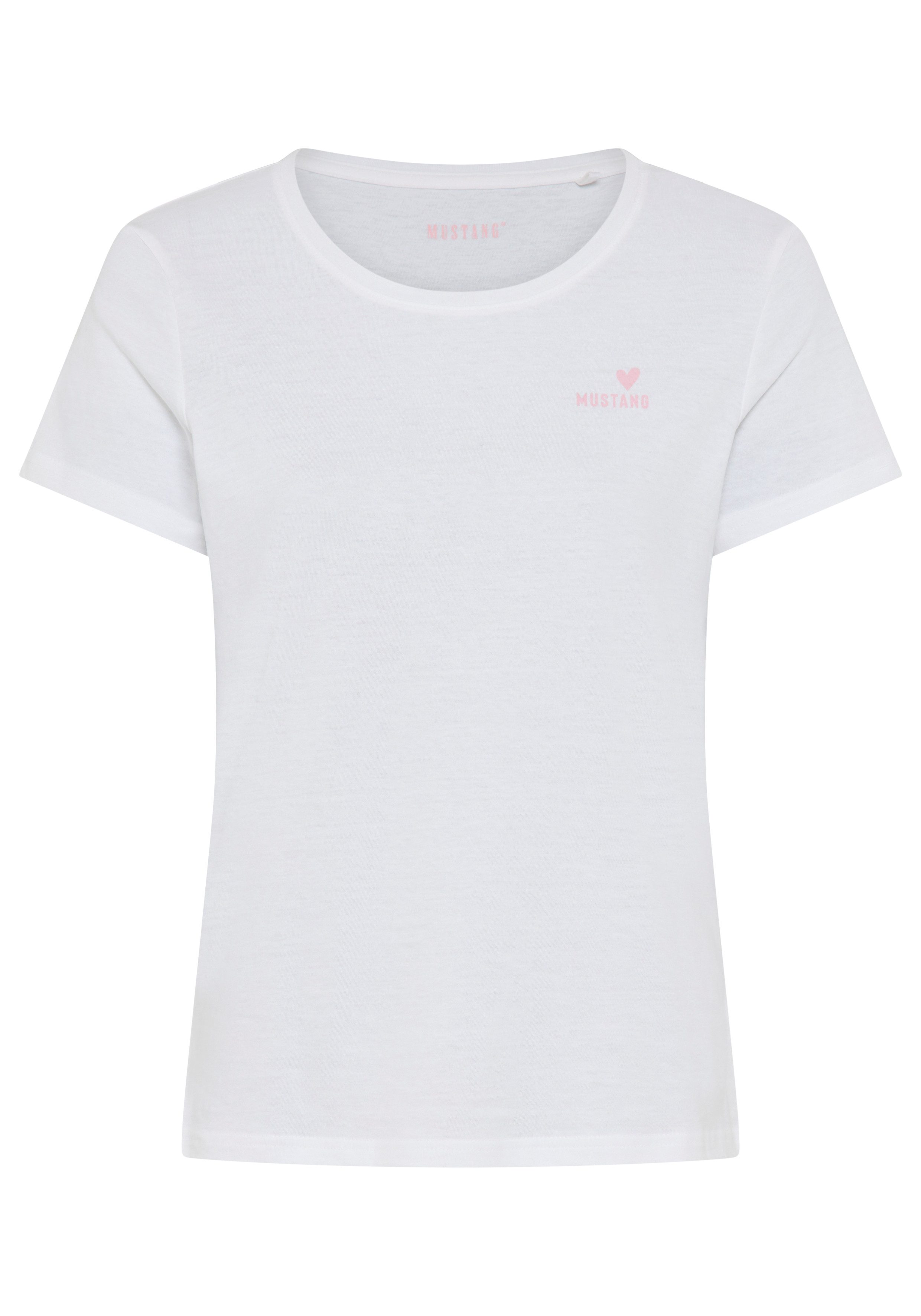 MUSTANG T-Shirt Trageangenehme Baumwollqualität