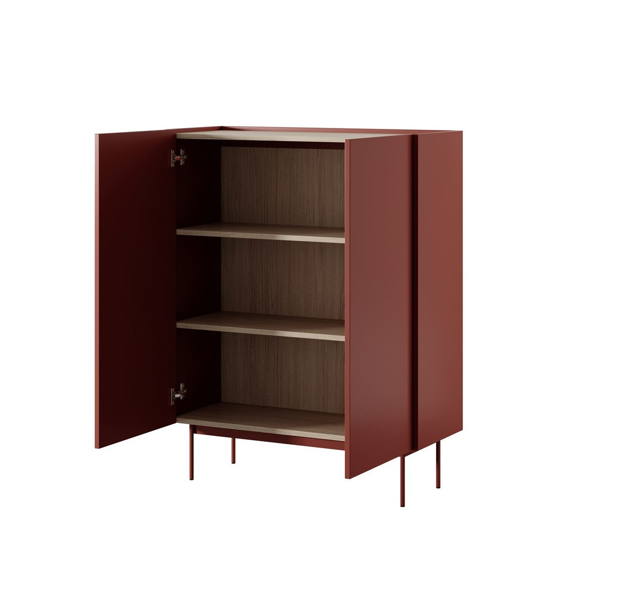 Compleo Kommode auf hohen Beinen ZOTI, Ohne Griffe, Modern design, zweitürig