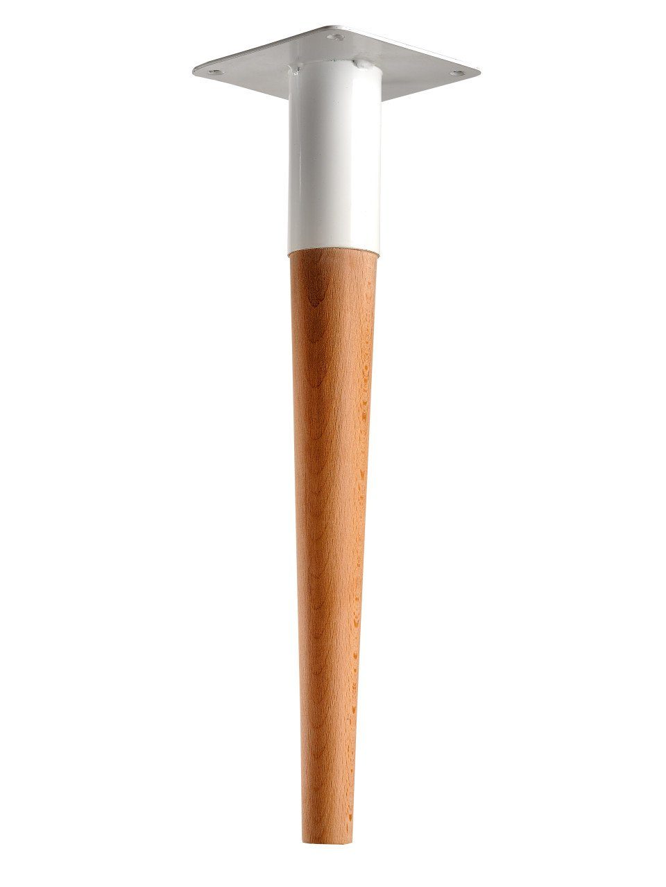 Hettich Möbelfuß Hettich Möbelfuß 5,0 x 42 cm Buche/Stahl weiß - 1