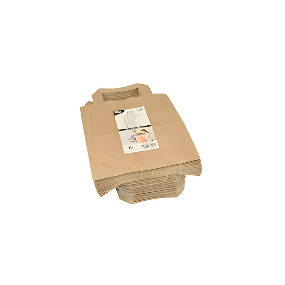 PAPSTAR Tragetasche 400 x Tragetaschen, Papier 22 cm x 18 cm x 10 cm braun mit Tragegriff