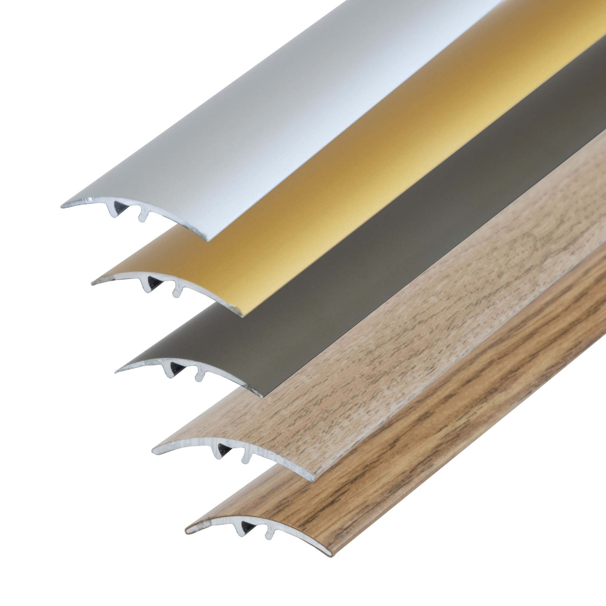 Dalsys Übergangsprofil (Aluminium, 1-St), Übergangsschiene zum Schrauben, Bodenleiste Aluminium, Türschwelle