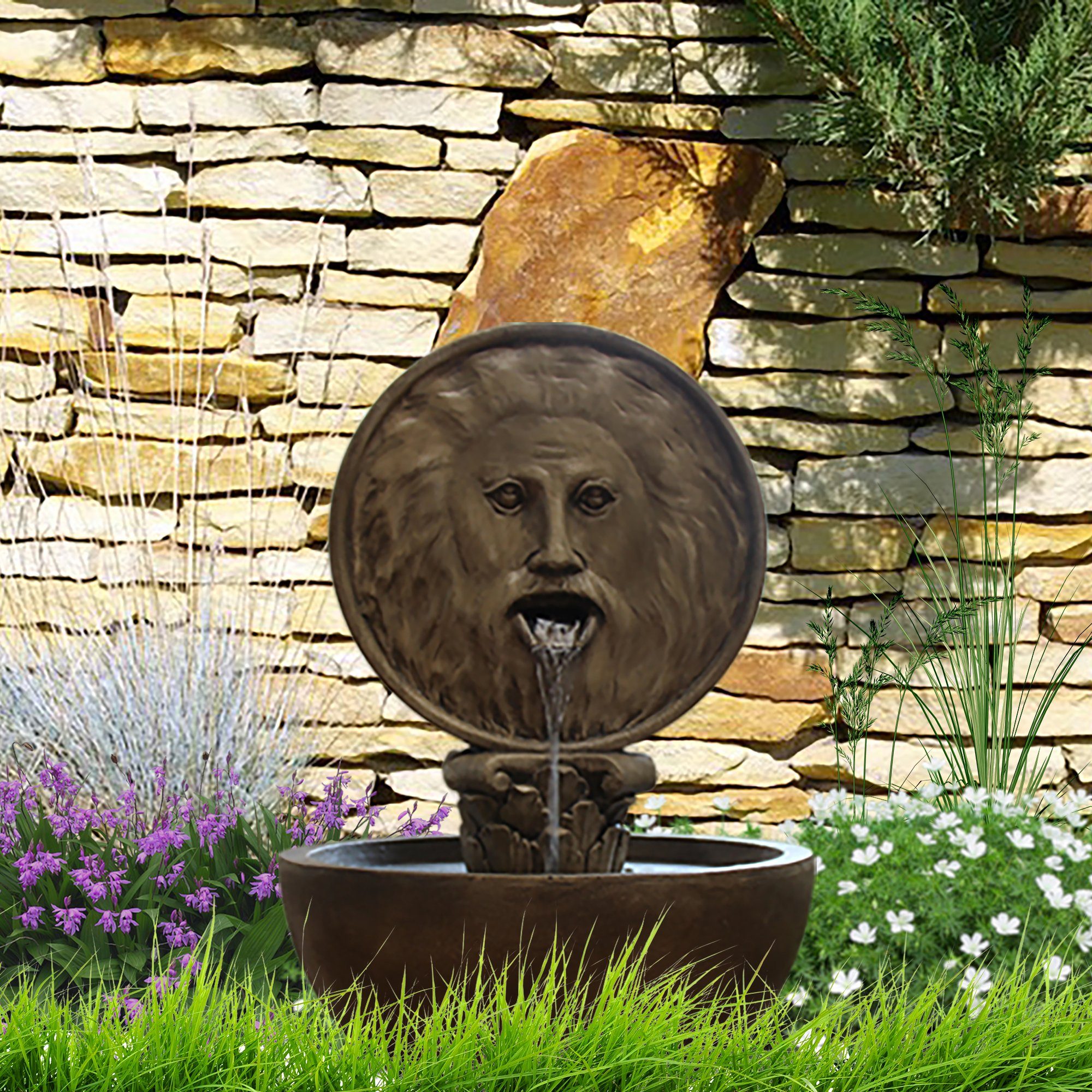 Thumbnail - Köhko Gartenbrunnen Wasserspeiele Bocca Della Verità-Mund der Wahrheit springbrunnen