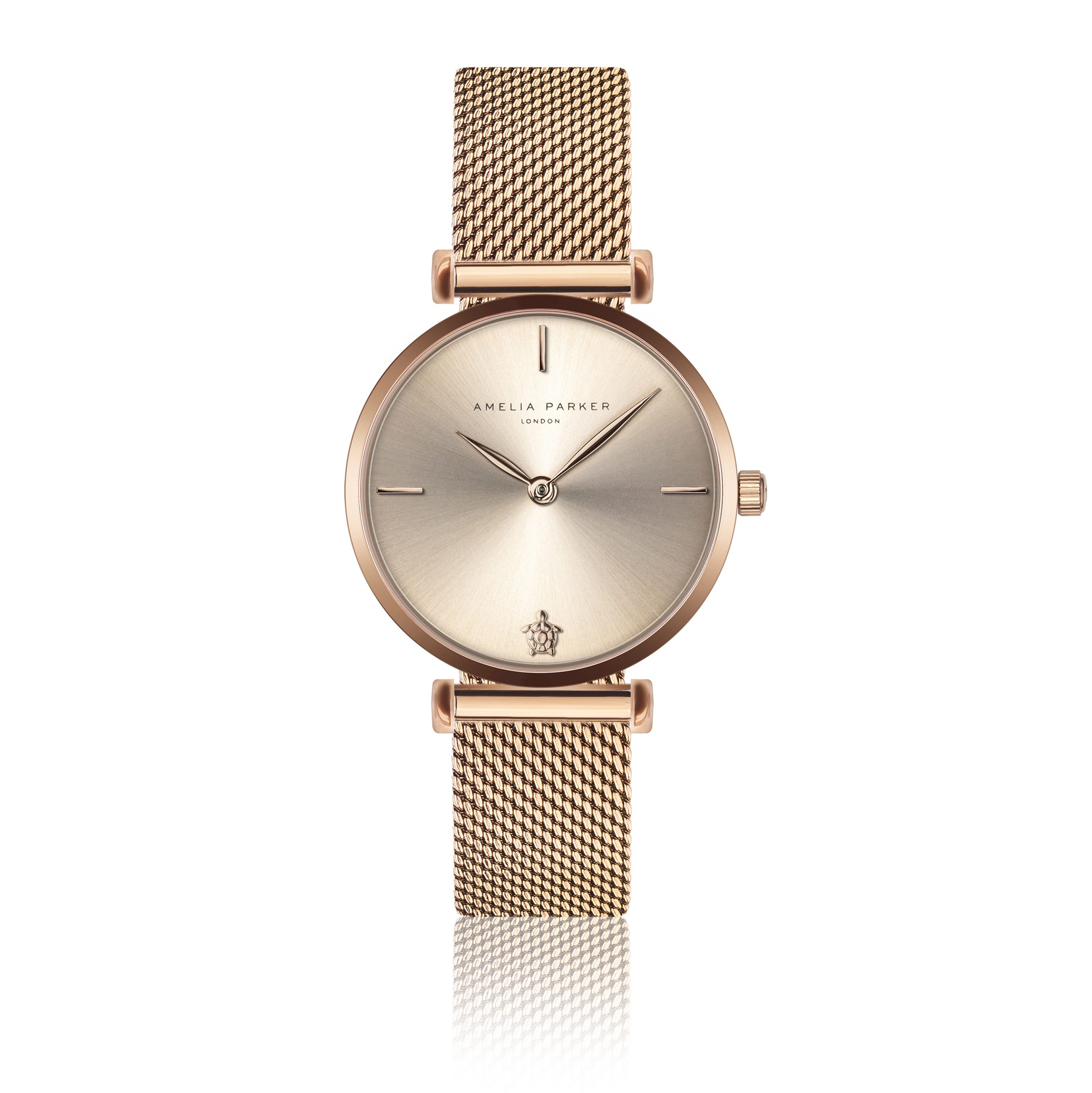 Quarzuhr AC1-B024R Gold Shore Rose gold Mesh