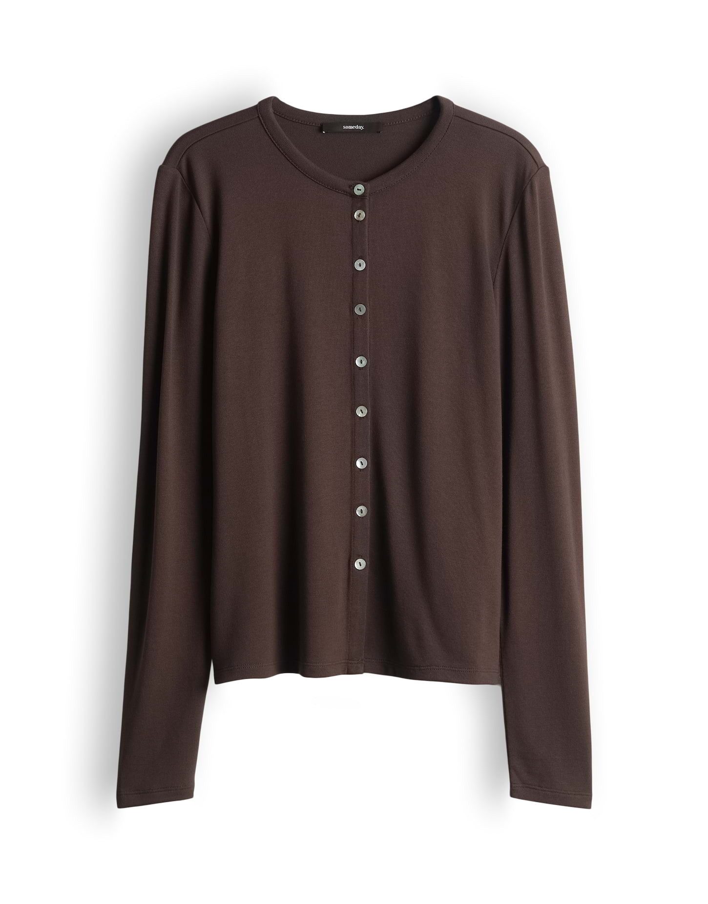 someday Langarmshirt KAMILIA Slim in Strickjacken Optik schmale Passform, figurbetont geschnitten, flexibel