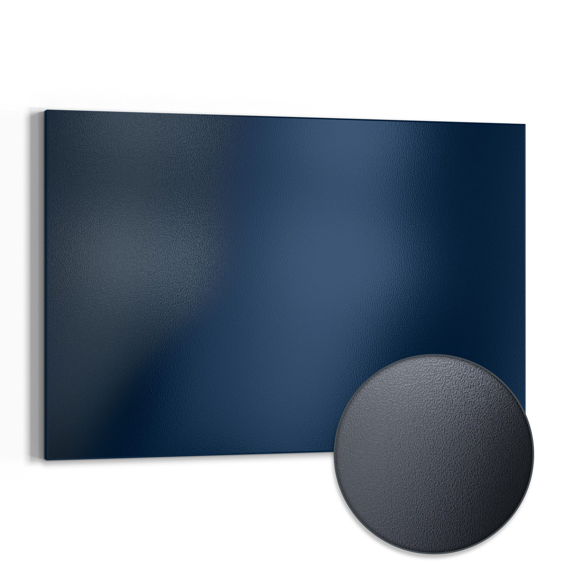 DEQORI Magnettafel 'Unifarben - Dunkelblau', Metall Whiteboard für alle Magnete, Magnetboard magnetisch