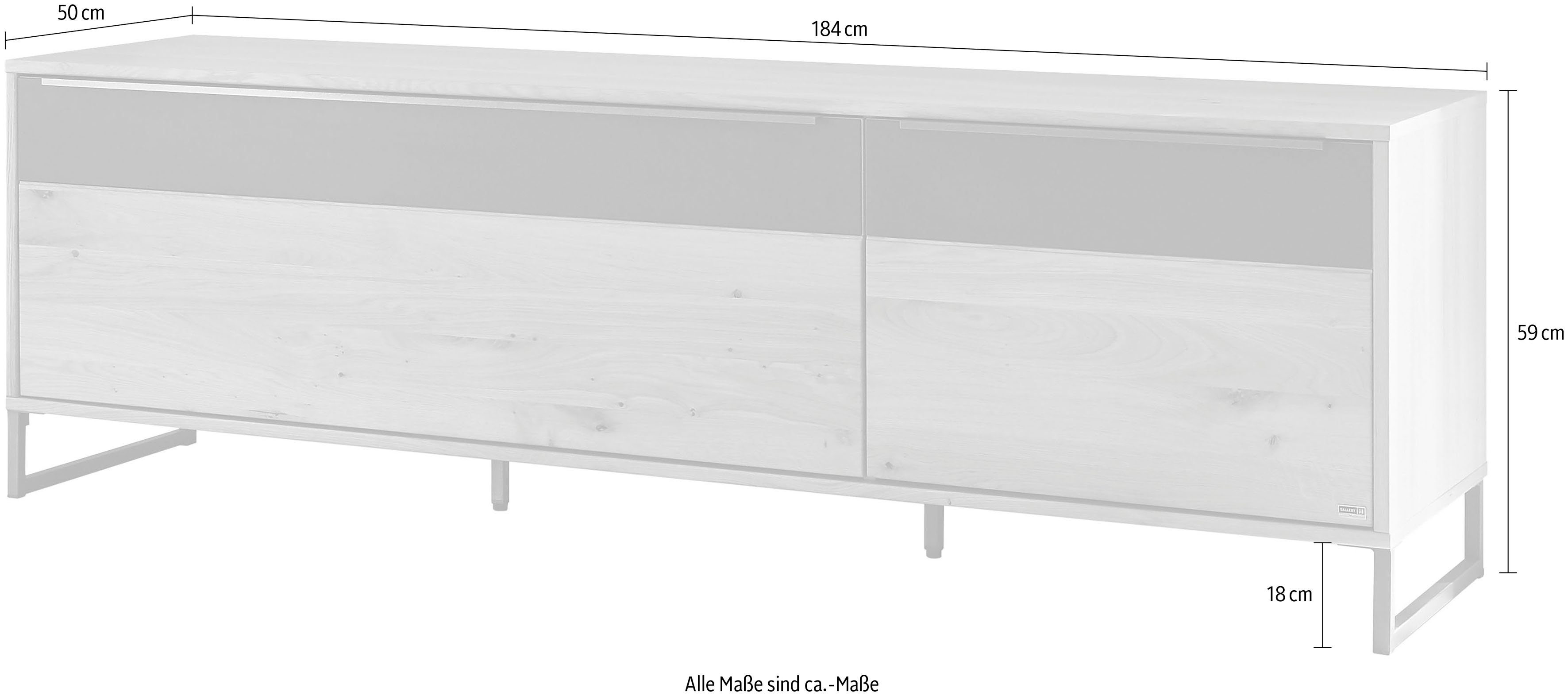 cm außen bis Musterring Höhe Alan by TV-Schrank GALLERY 84 Korpus Bianco, für M 59 Eiche branded in TV geeignet, Zoll