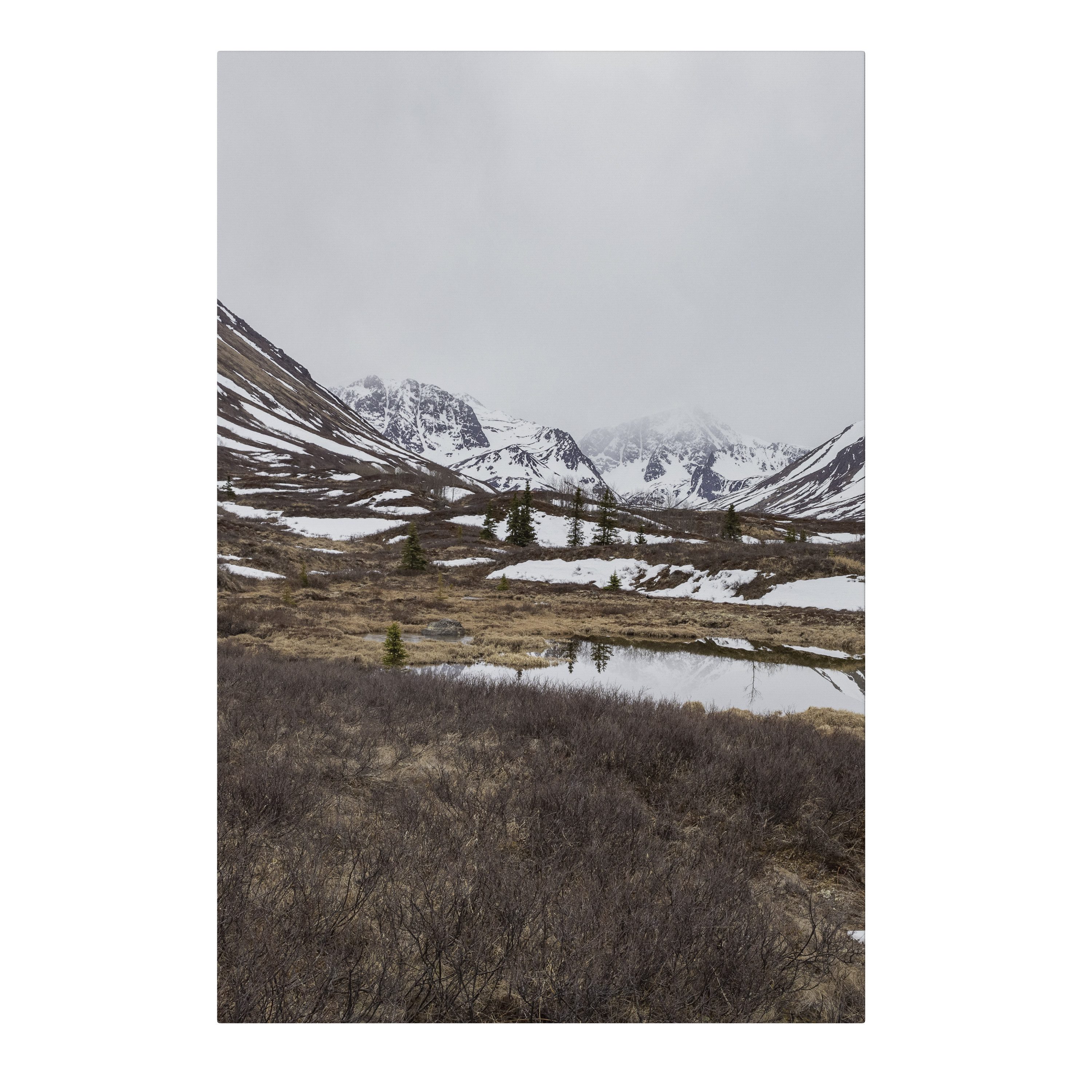 SPACEREBELS Leinwandbild ECHOES OF WINTER, Landschaft (1 St), 3 cm Keilrahmen, Baumwollleinwand