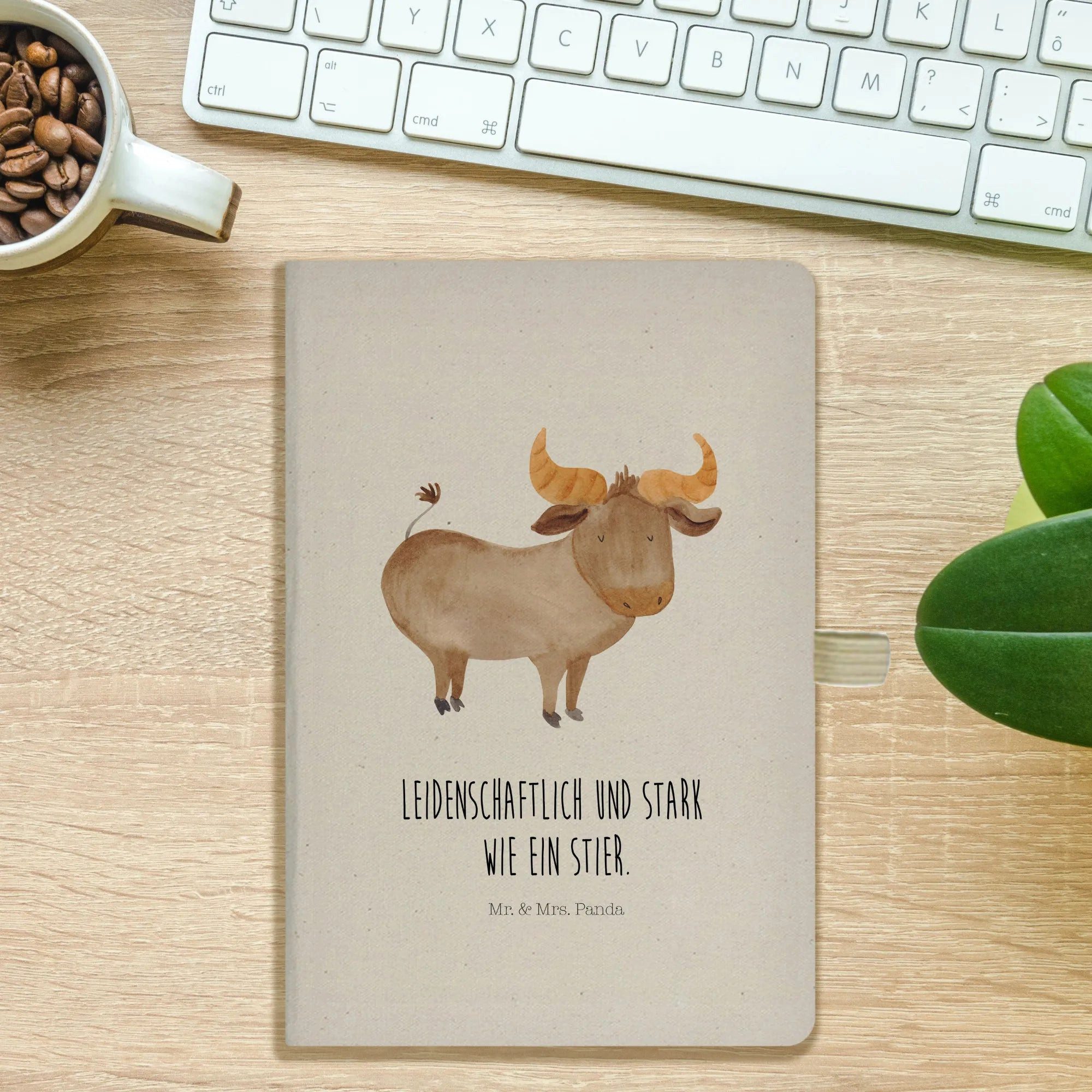 Thumbnail - Mr. & Mrs. Panda Notizbuch Sternzeichen Stier - Transparent - Geschenk, Geburtstag Mai, Geschenk Mr. & Mrs. Panda, Inspi...