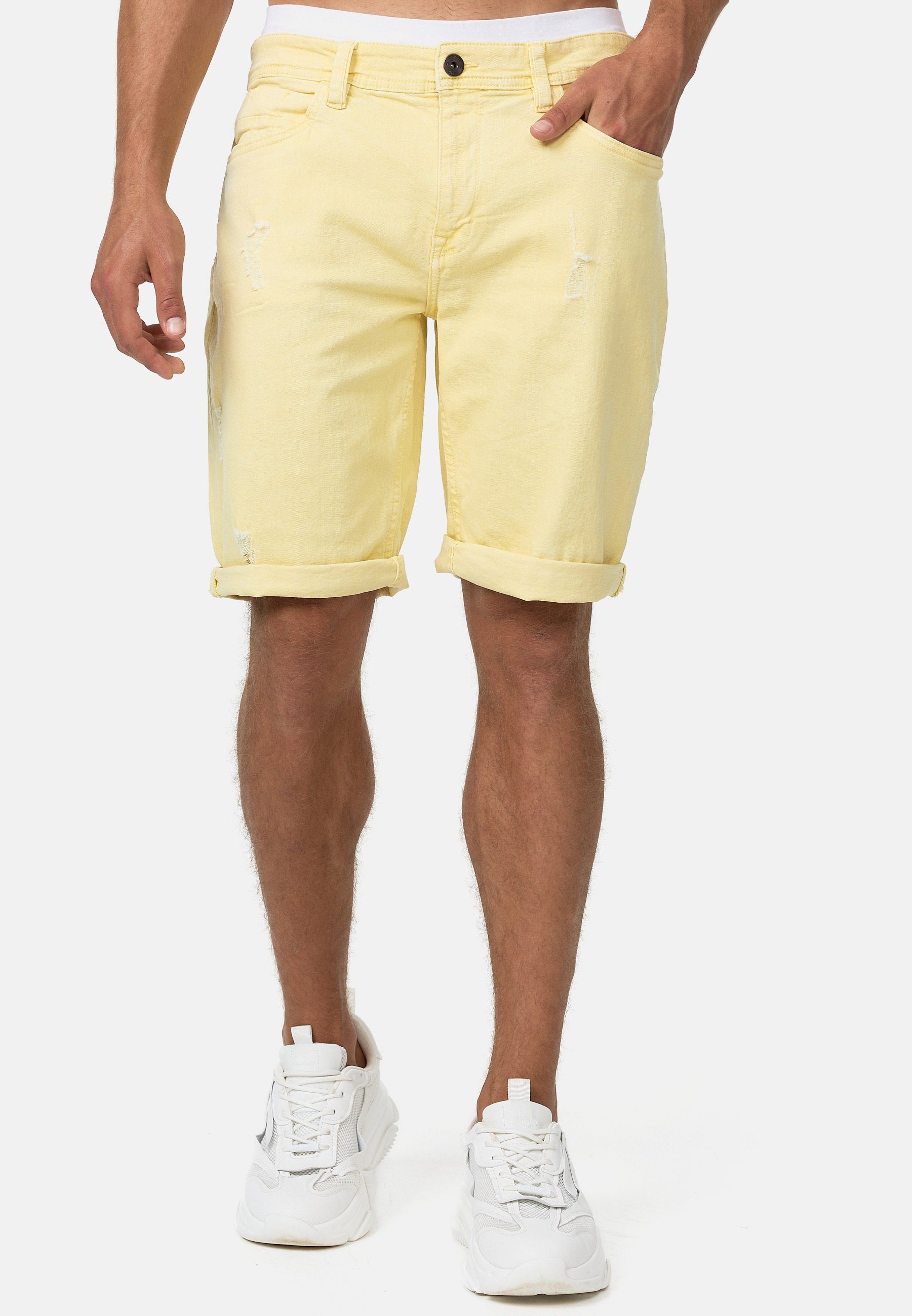 Indicode Jeansshorts Page 5-Pocket-Shorts aus Stretch günstig online kaufen