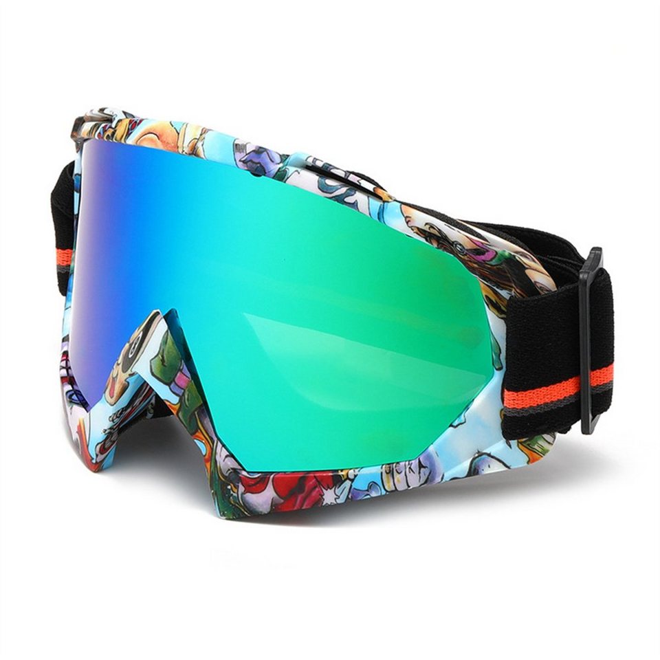 Rouemi Skibrille Skibrille für Erwachsene, Mountaineer Sport Anti-Fog Snow  Goggles