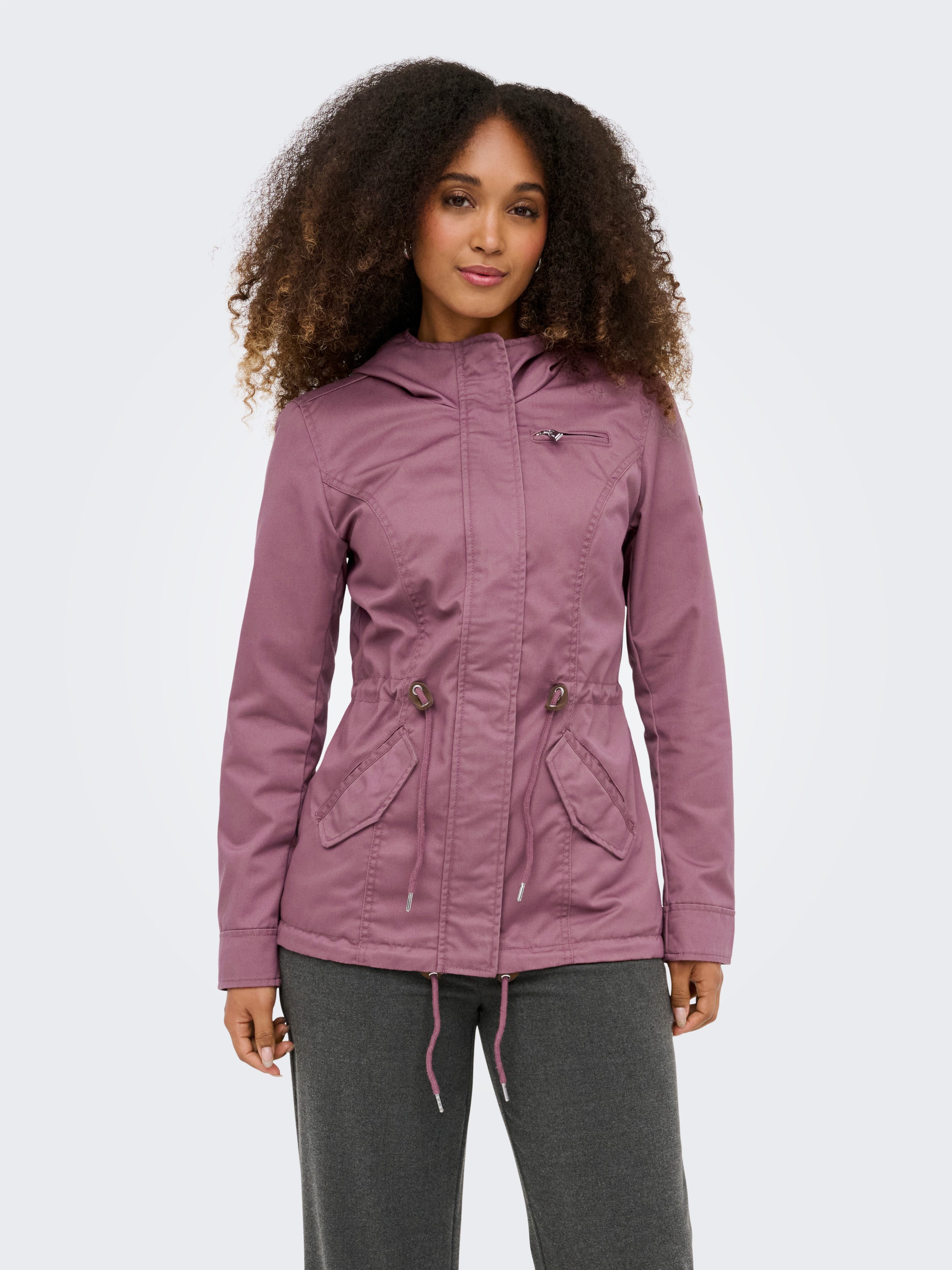 ONLY Parka ONLLORCA LIFE CANVAS PARKA CC OTW mit Kordelzug in der Taille – Bild 3 von 5