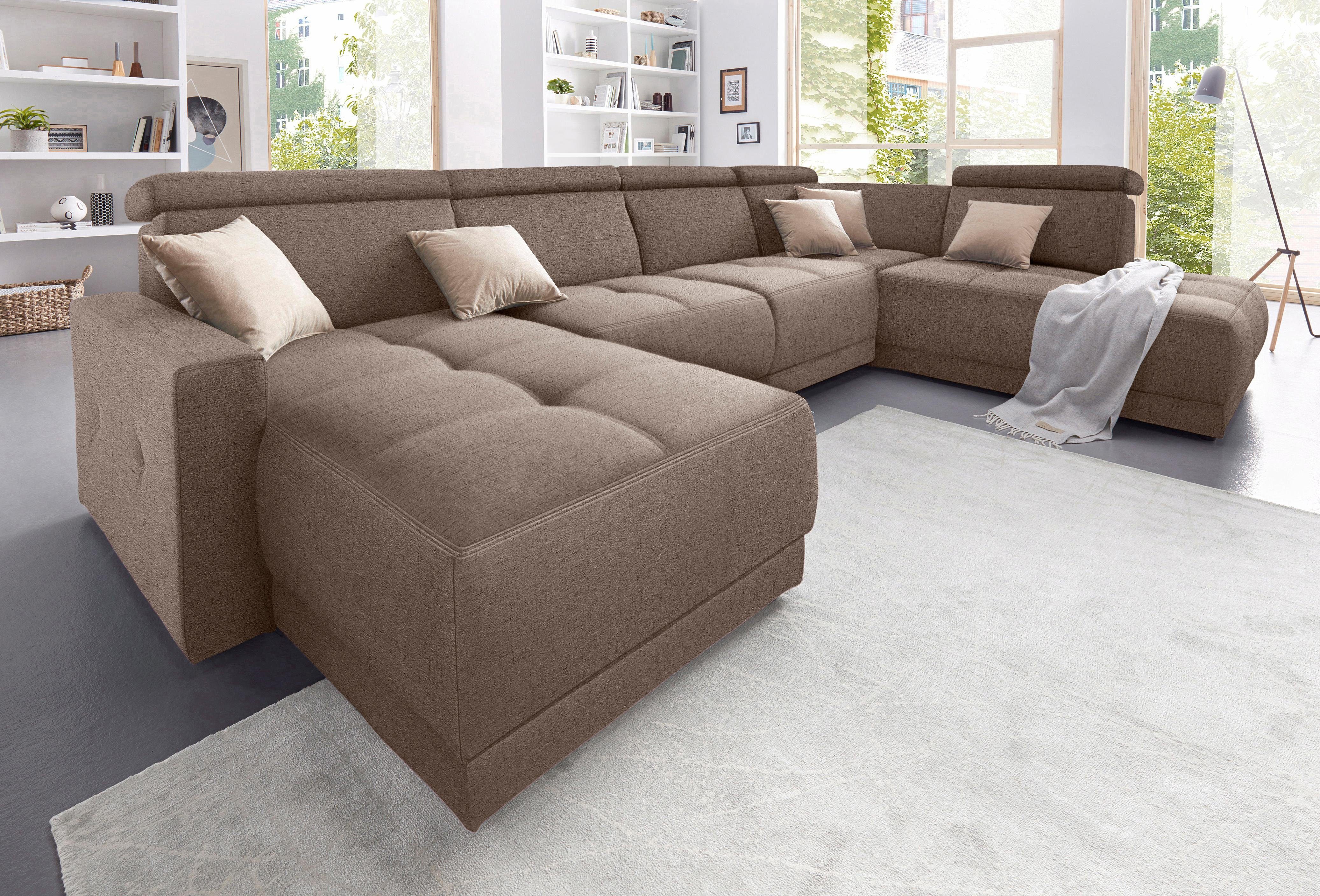 DOMO collection Wohnlandschaft "Ava moderne Sitzheftung mit toller Doppelna günstig online kaufen