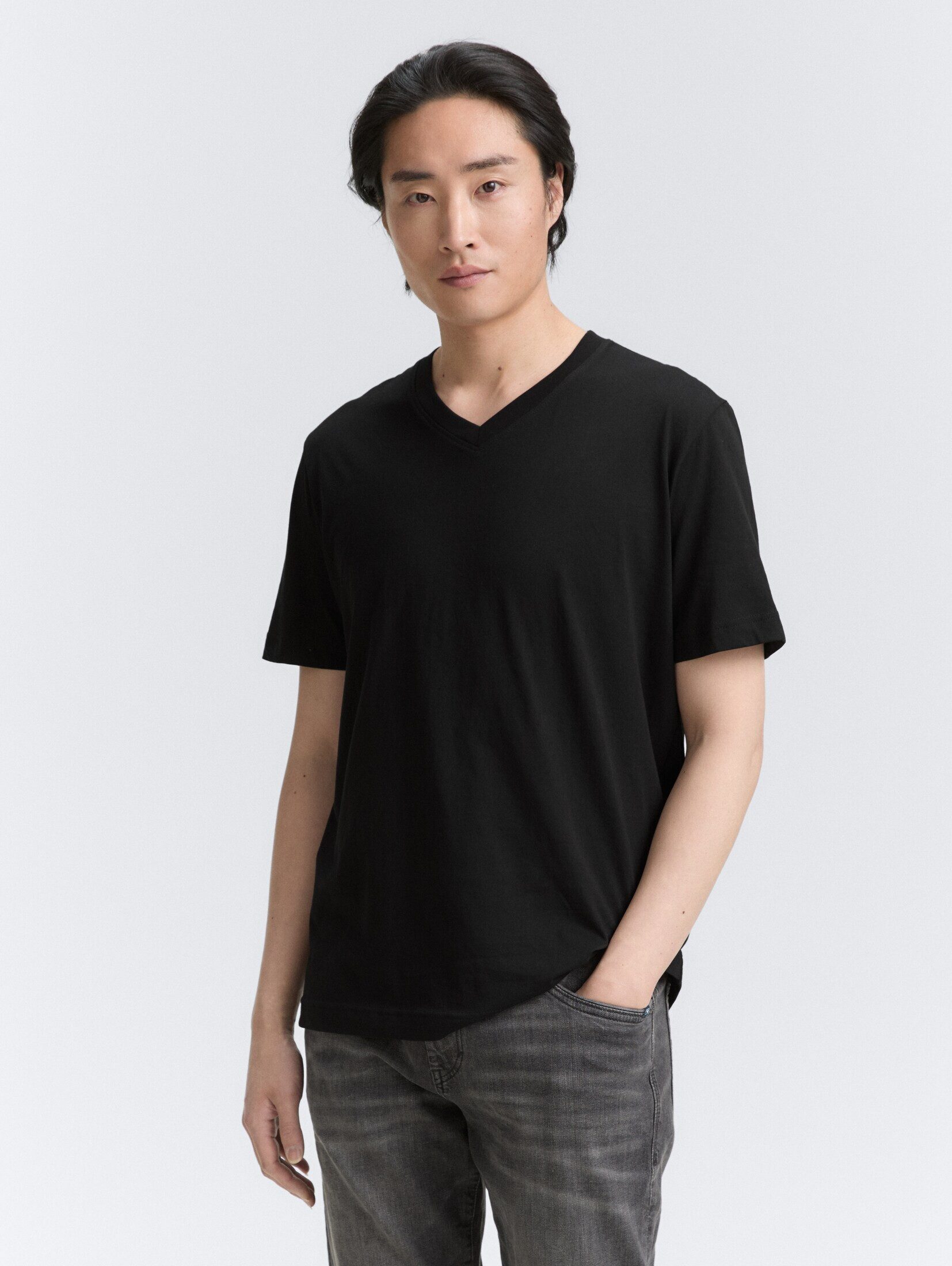 TOM TAILOR T-Shirt T-Shirts mit V-Ausschnitt günstig online kaufen