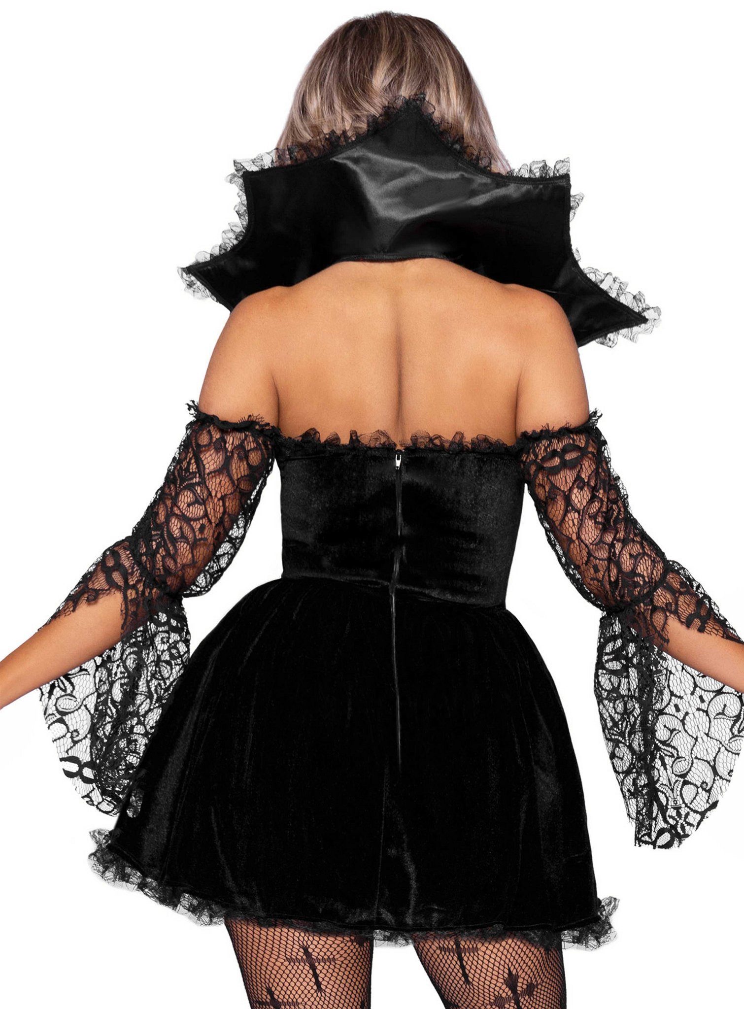 Leg Avenue Vampir-Kostüm Heißblütige Vampirin Kostüm, Extravaganter Look für die freizügige Vampirlady
