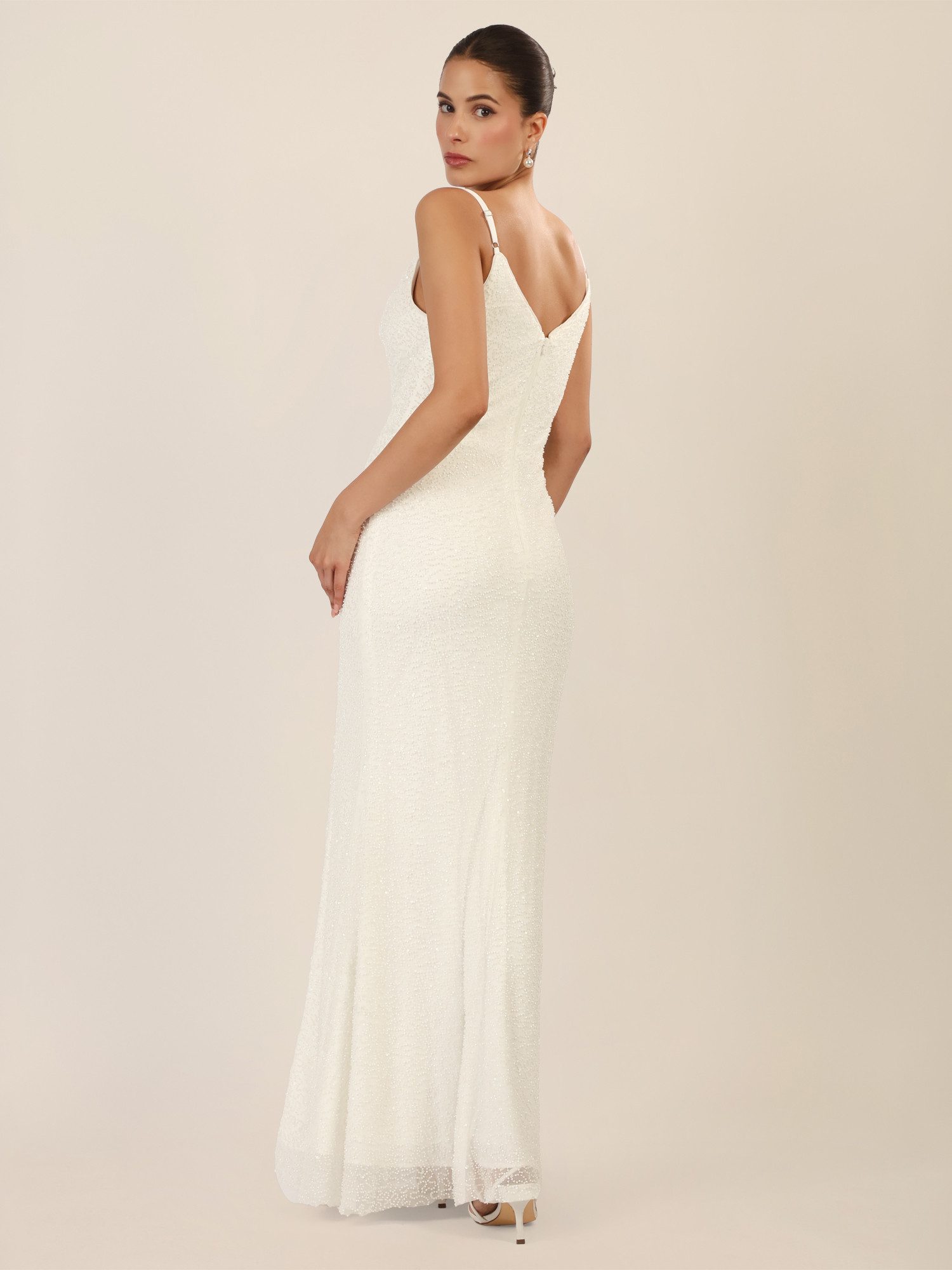Apart Abendkleid mit Wasserfall-Ausschnitt