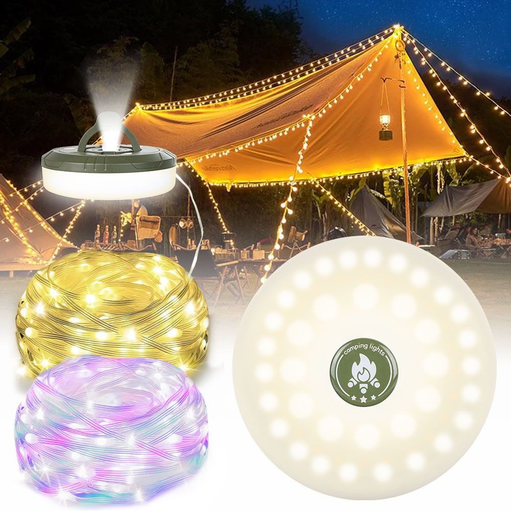 Lichterkette Camping lichterkette außen, LED Camping Lichterkette Aufrollbar