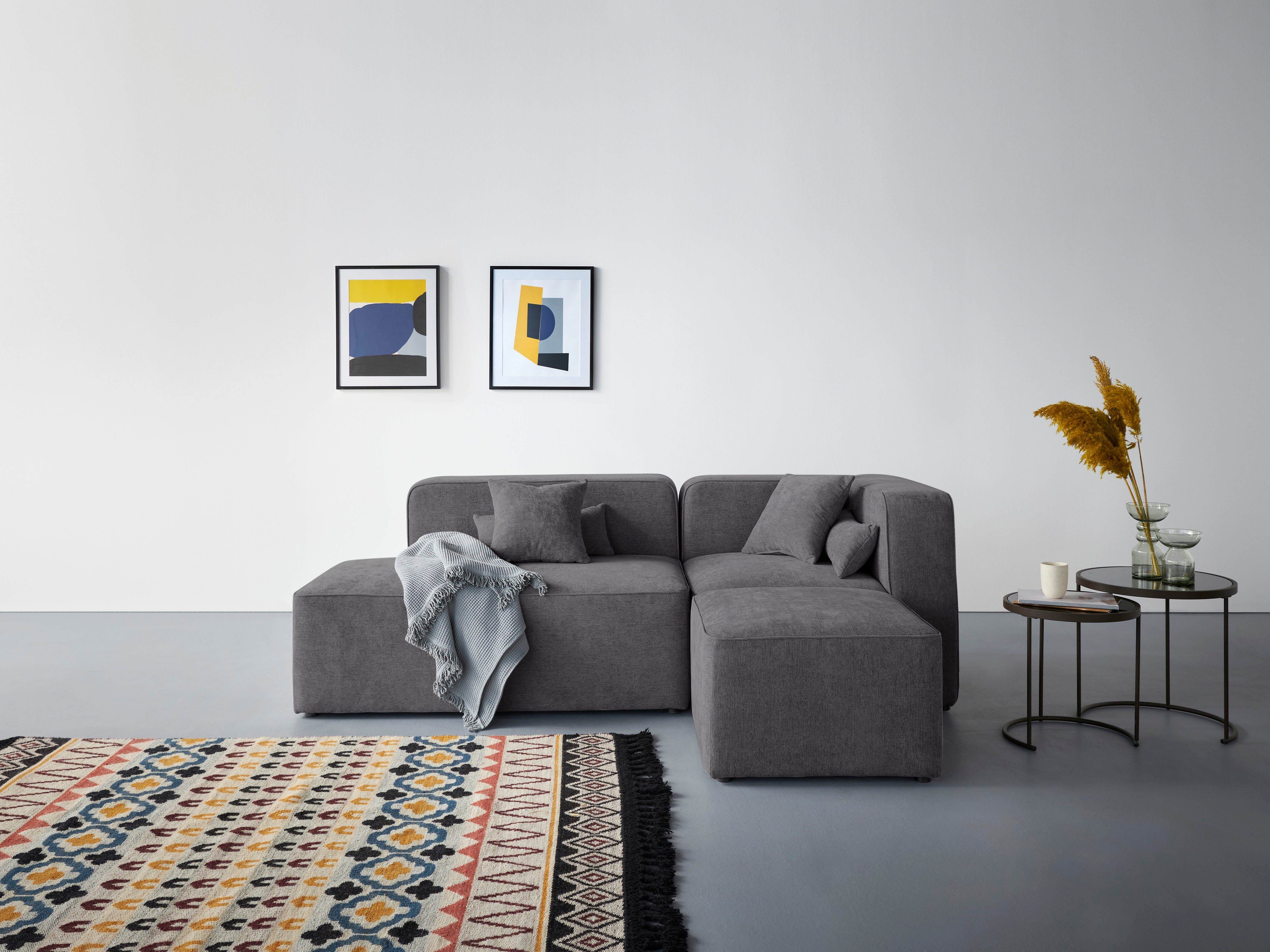 Home affaire Ecksofa Sundstrup L-Form, Modulserie, individuelle Zusammenstellung