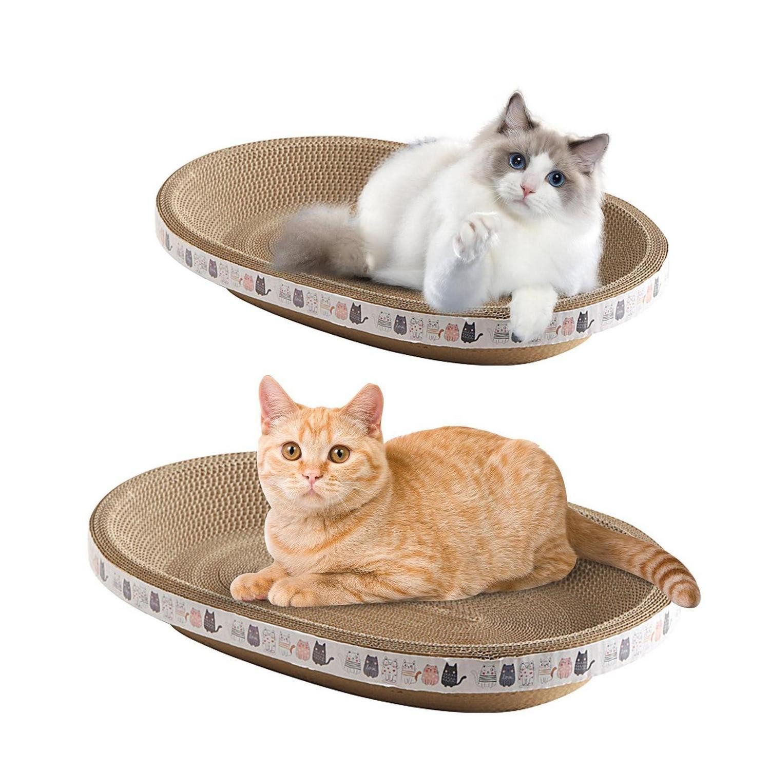 LuxusKollektion Katzen-Kletterwand Katzen Kratzbrett Oval Pappe