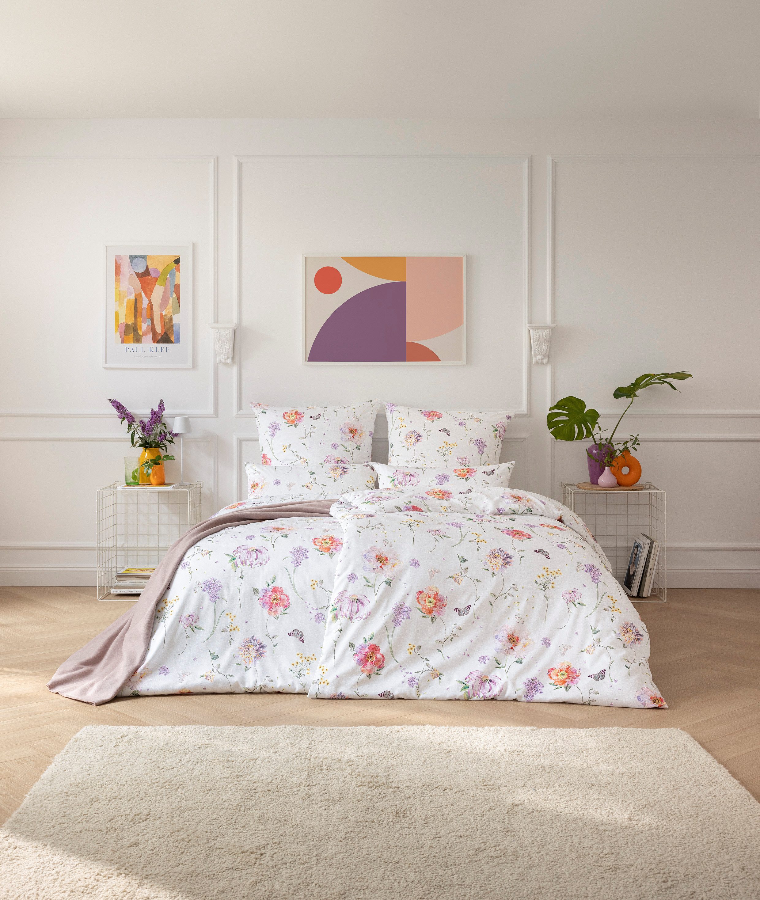 Estella Bettwäsche Mako Satin Aluna 155x220+Kissen günstig online kaufen