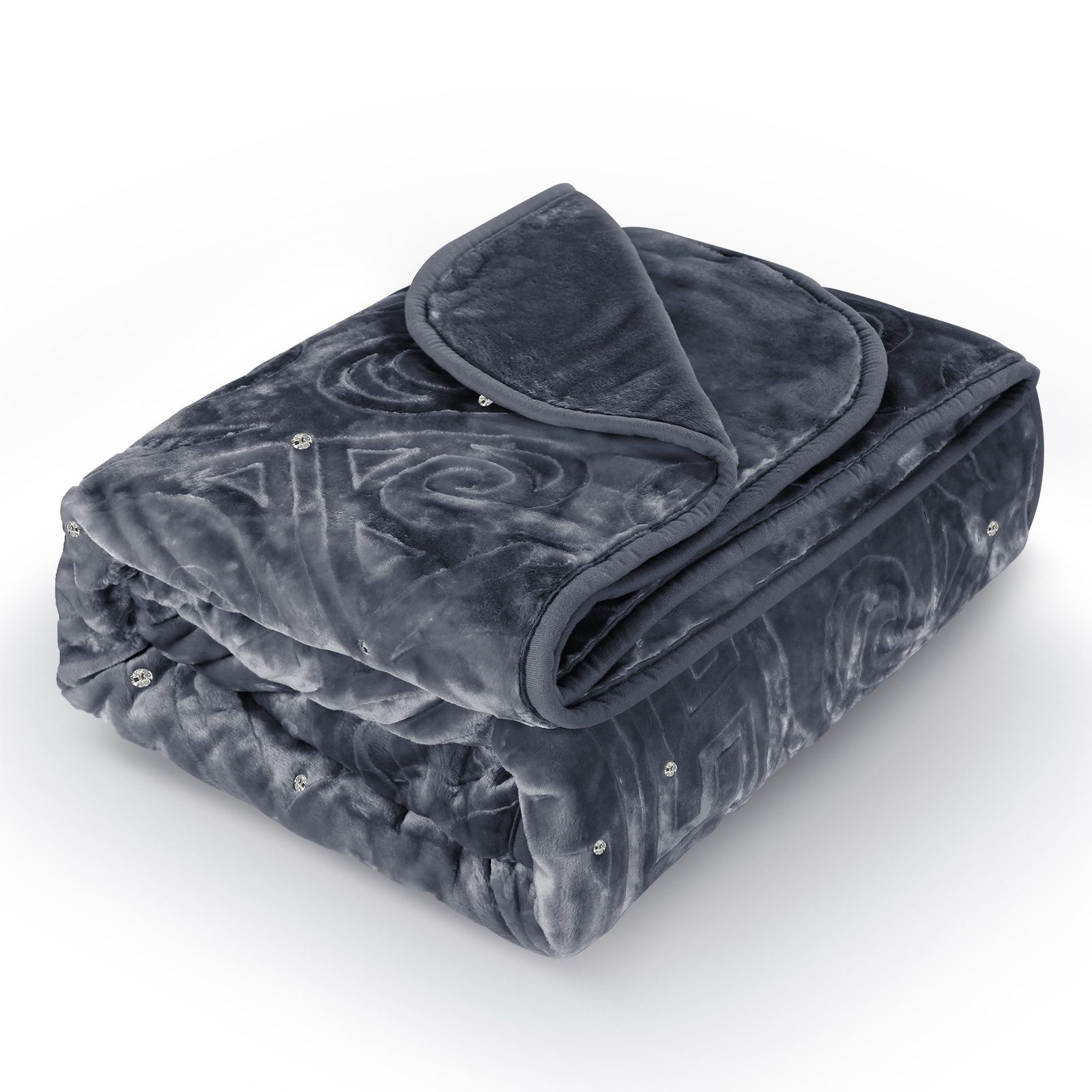 Wohndecke Kuscheldecke Flauschig 200x240 Warm Weiche Bettdecke Einfarbig, HOMELUX, Wohndecke, Kuscheldecke