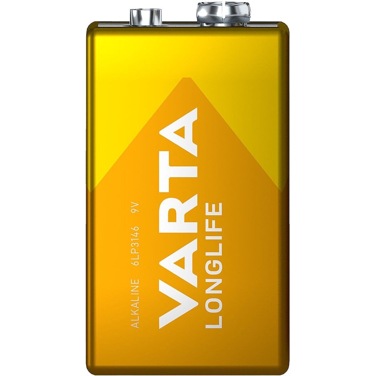 VARTA LONGLIFE Batterie, (9 V, 1 St), E-Block / 6LP3146, 9 V, Alkali